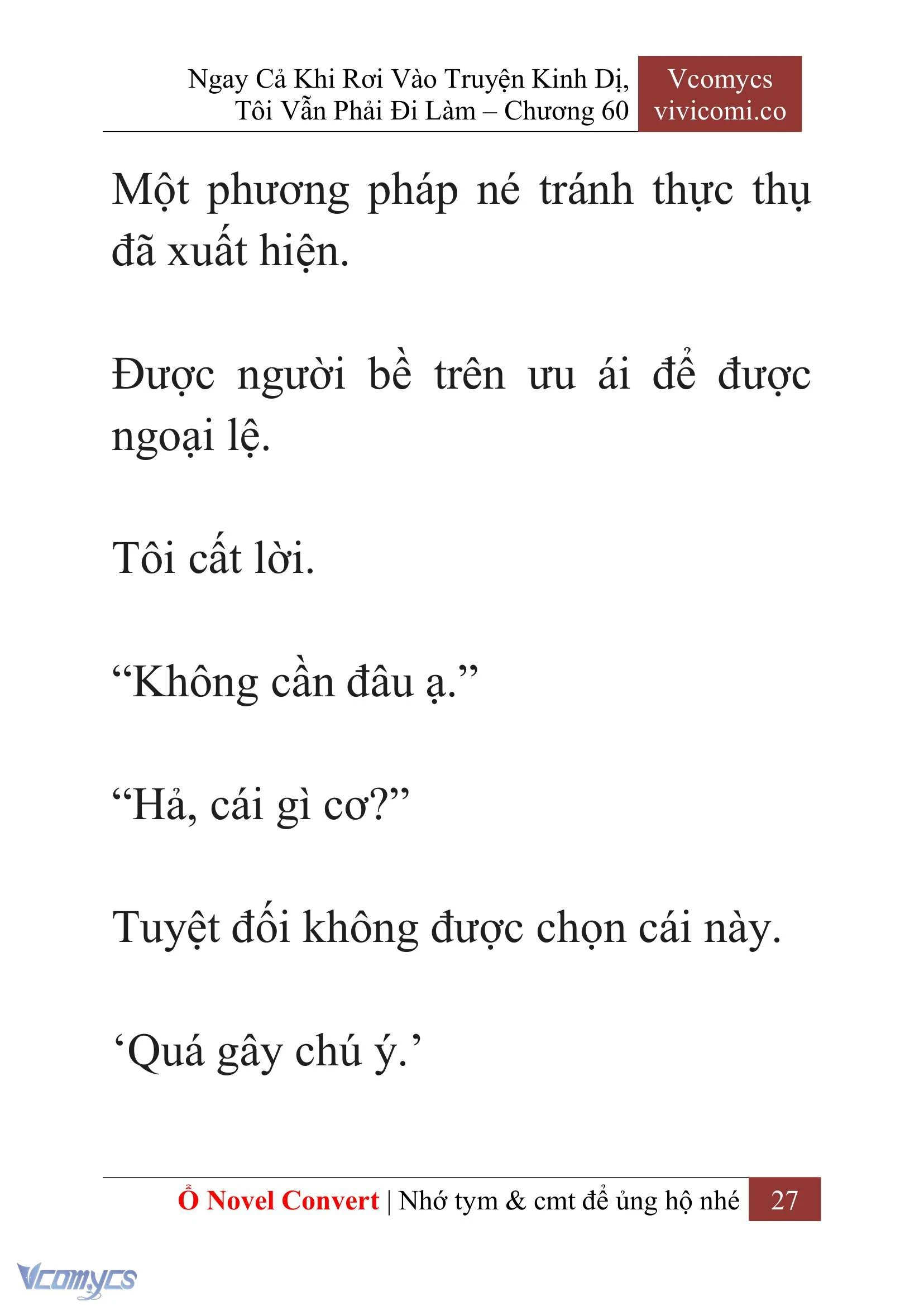 [Novel] Ngay Cả Khi Rơi Vào Truyện Kinh Dị, Tôi Vẫn Phải Đi Làm Chapter  60 - 30