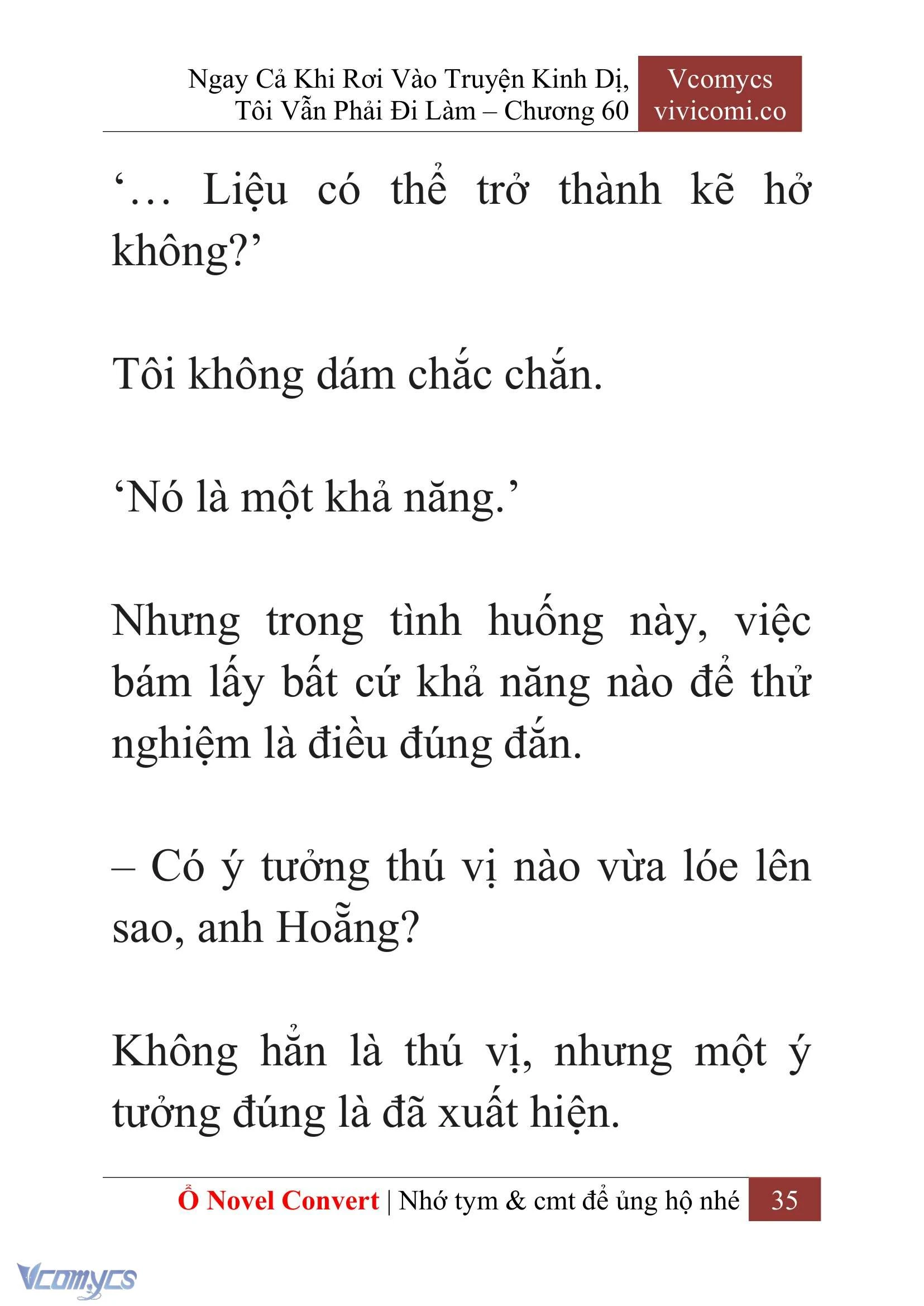 [Novel] Ngay Cả Khi Rơi Vào Truyện Kinh Dị, Tôi Vẫn Phải Đi Làm Chapter  60 - 38