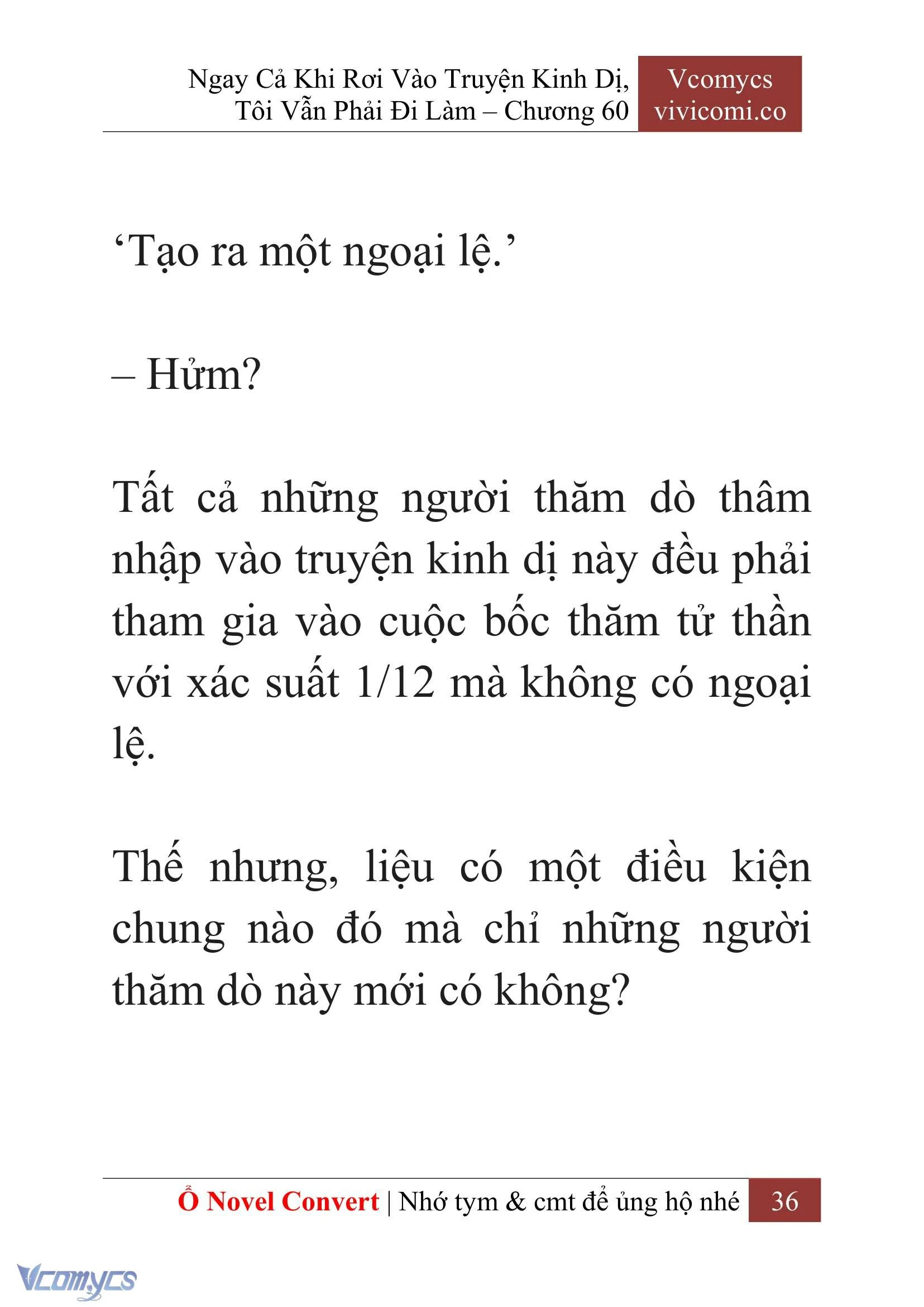 [Novel] Ngay Cả Khi Rơi Vào Truyện Kinh Dị, Tôi Vẫn Phải Đi Làm Chapter  60 - 39