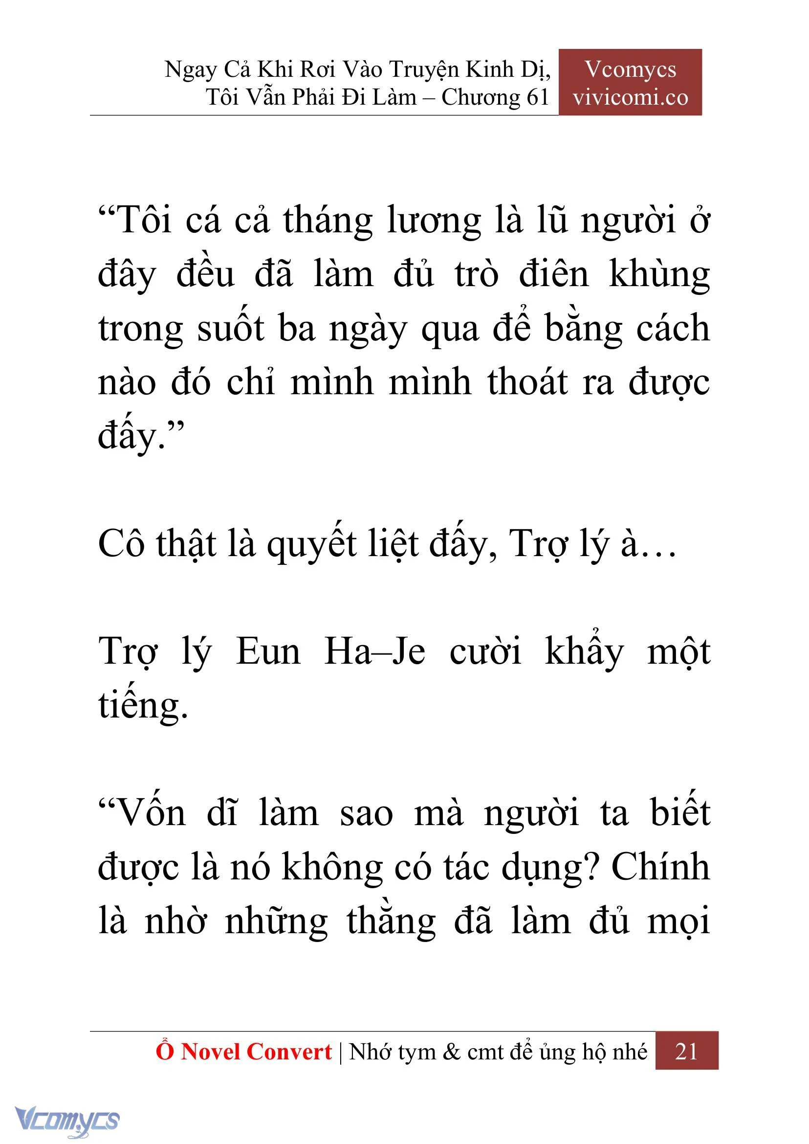 [Novel] Ngay Cả Khi Rơi Vào Truyện Kinh Dị, Tôi Vẫn Phải Đi Làm Chapter  61 - 24