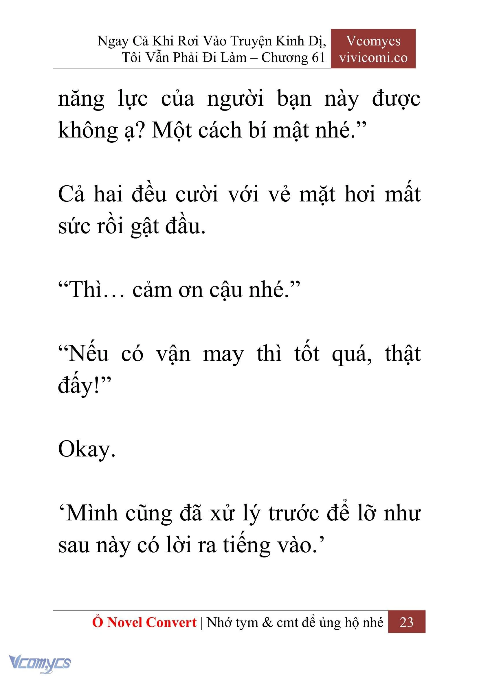 [Novel] Ngay Cả Khi Rơi Vào Truyện Kinh Dị, Tôi Vẫn Phải Đi Làm Chapter  61 - 26