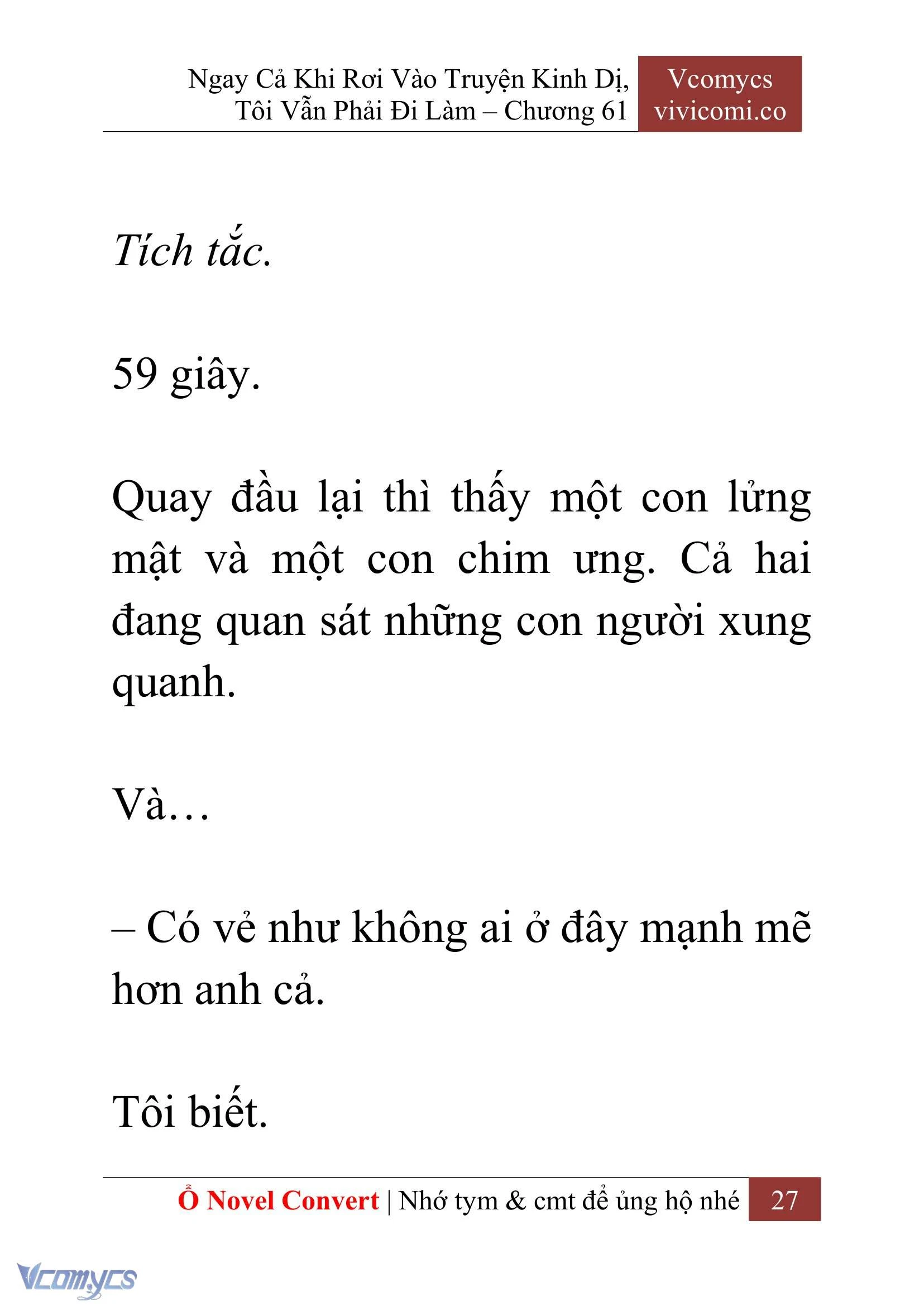 [Novel] Ngay Cả Khi Rơi Vào Truyện Kinh Dị, Tôi Vẫn Phải Đi Làm Chapter  61 - 30