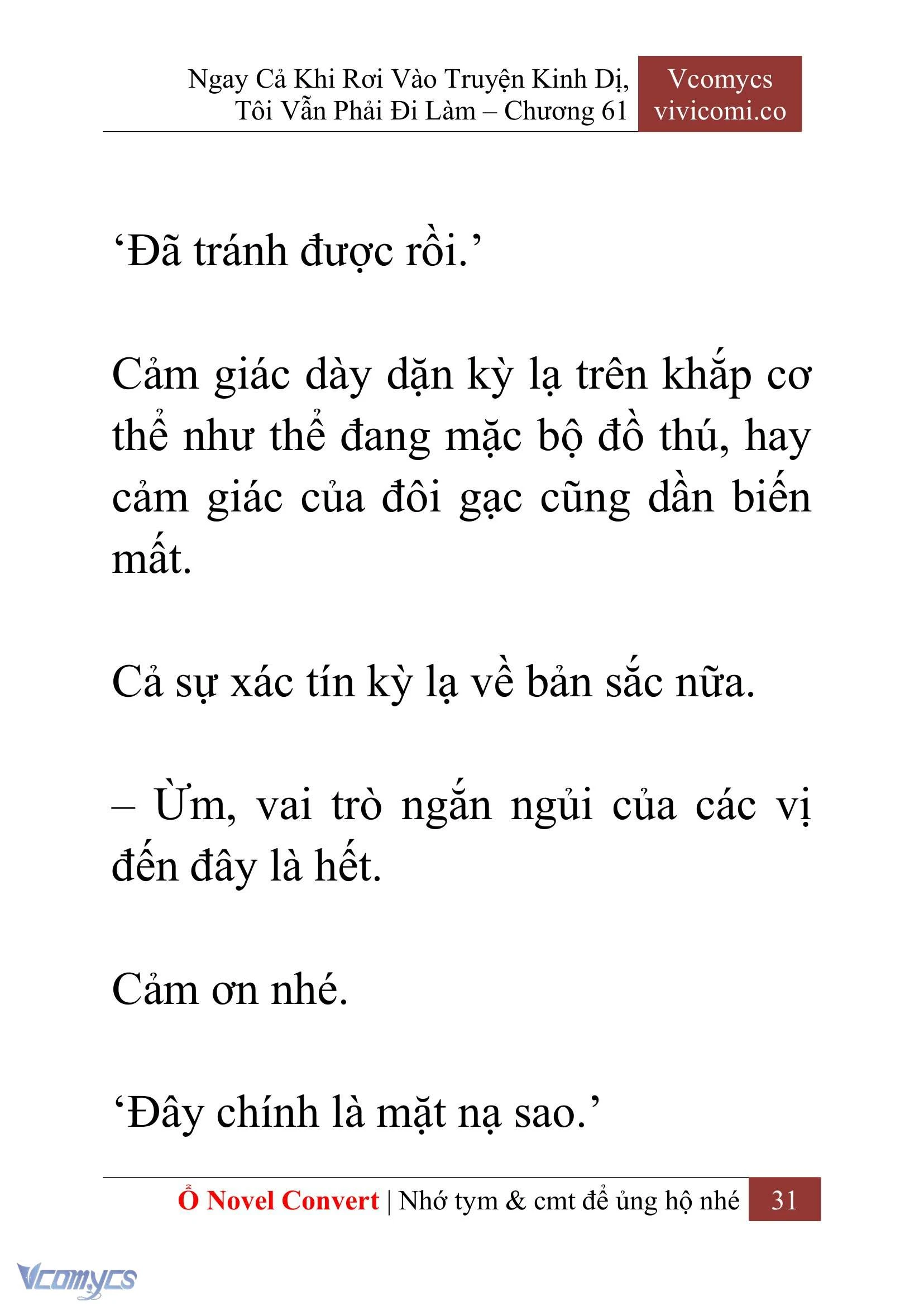 [Novel] Ngay Cả Khi Rơi Vào Truyện Kinh Dị, Tôi Vẫn Phải Đi Làm Chapter  61 - 34