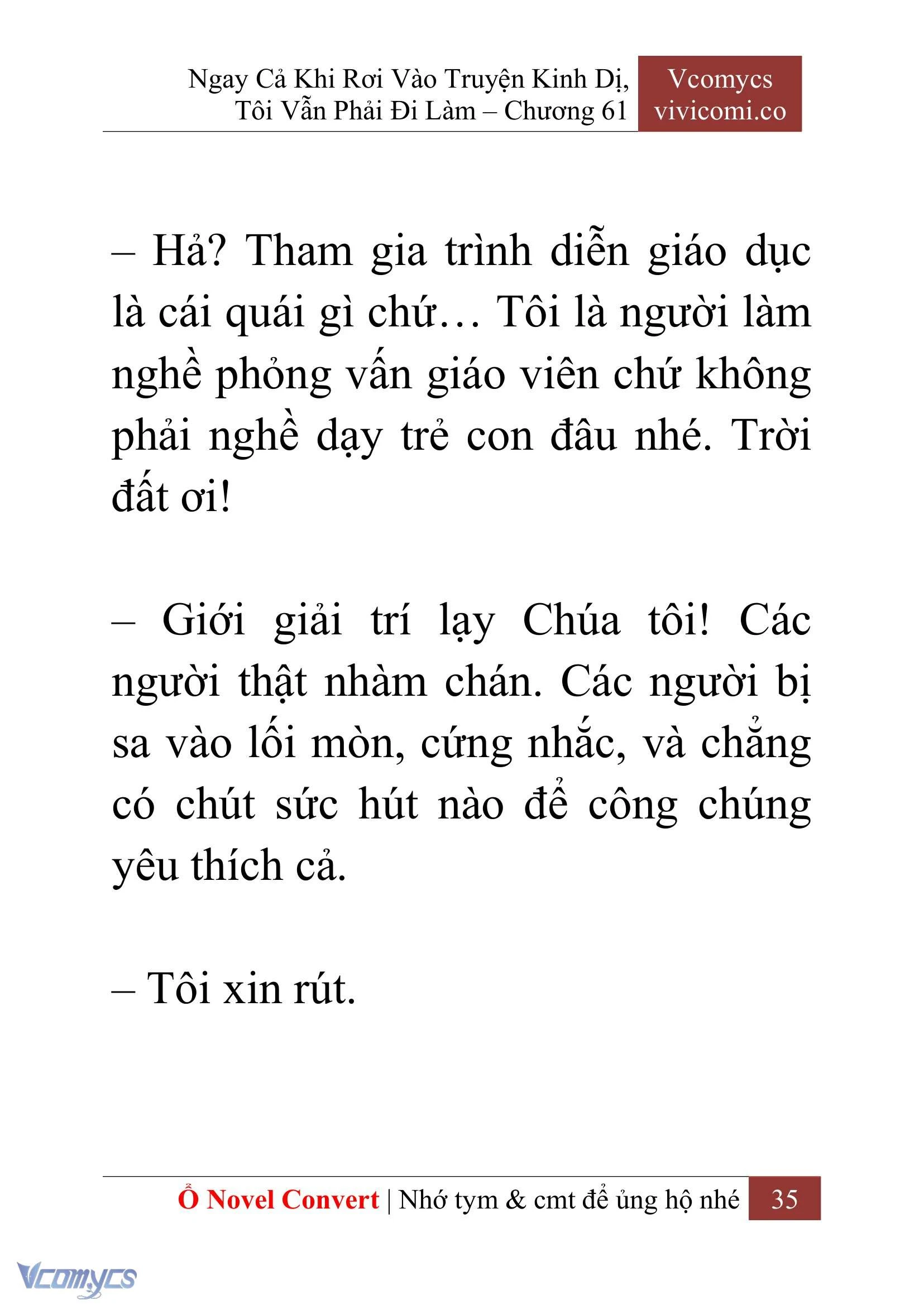 [Novel] Ngay Cả Khi Rơi Vào Truyện Kinh Dị, Tôi Vẫn Phải Đi Làm Chapter  61 - 38