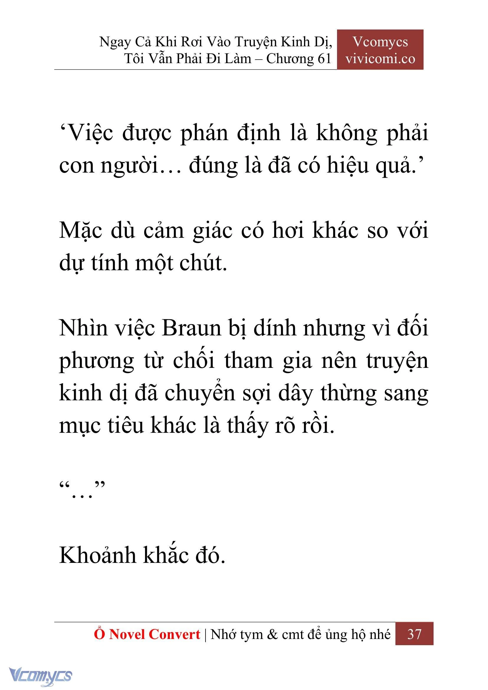 [Novel] Ngay Cả Khi Rơi Vào Truyện Kinh Dị, Tôi Vẫn Phải Đi Làm Chapter  61 - 40