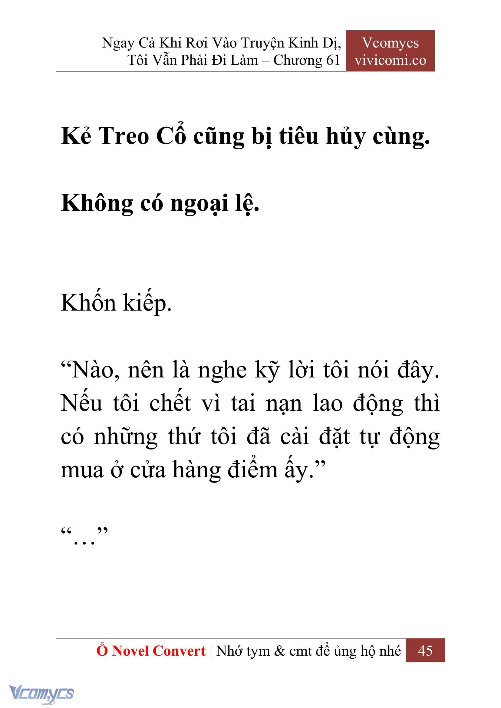 [Novel] Ngay Cả Khi Rơi Vào Truyện Kinh Dị, Tôi Vẫn Phải Đi Làm Chapter  61 - 48