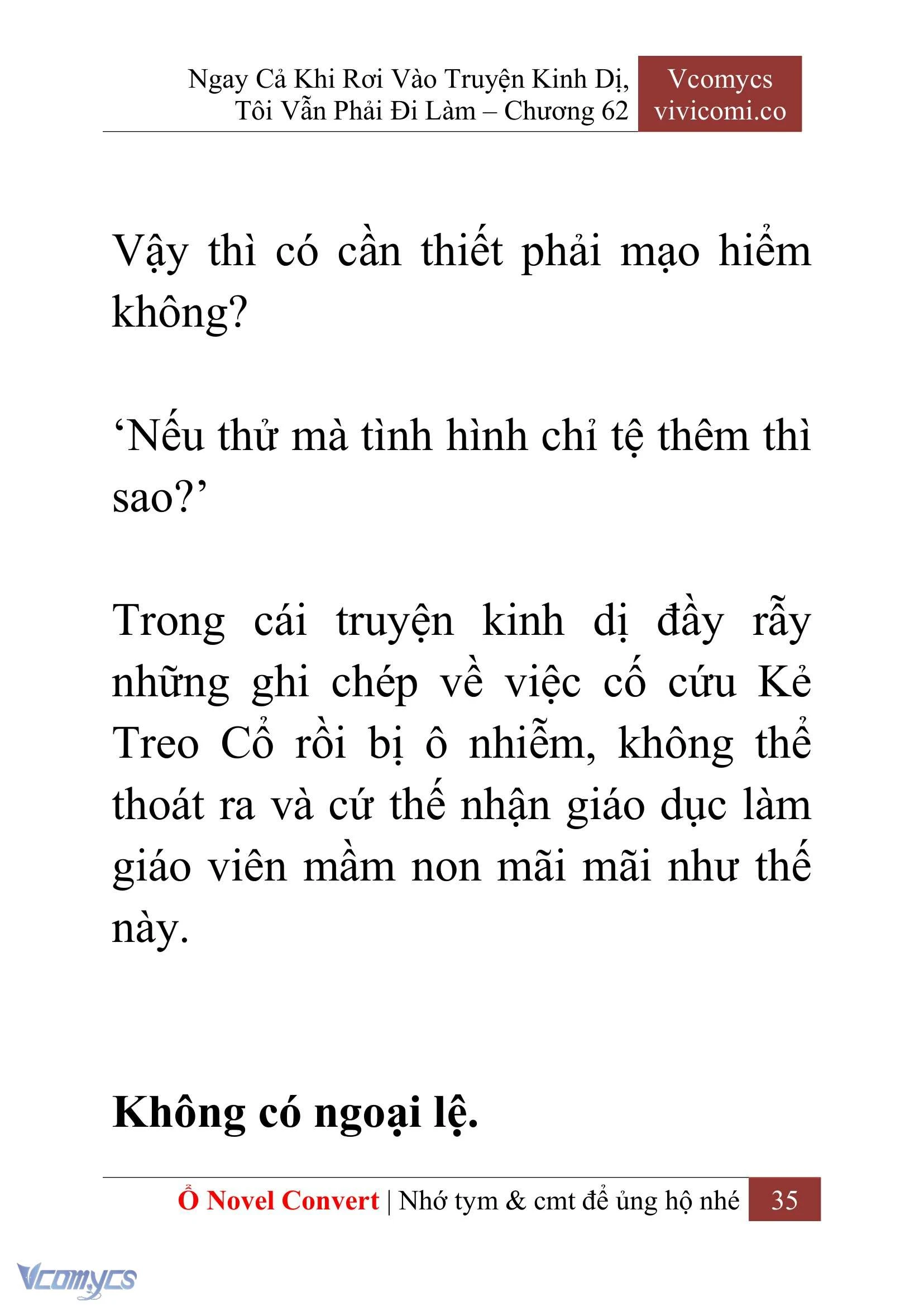 [Novel] Ngay Cả Khi Rơi Vào Truyện Kinh Dị, Tôi Vẫn Phải Đi Làm Chapter  62 - 38