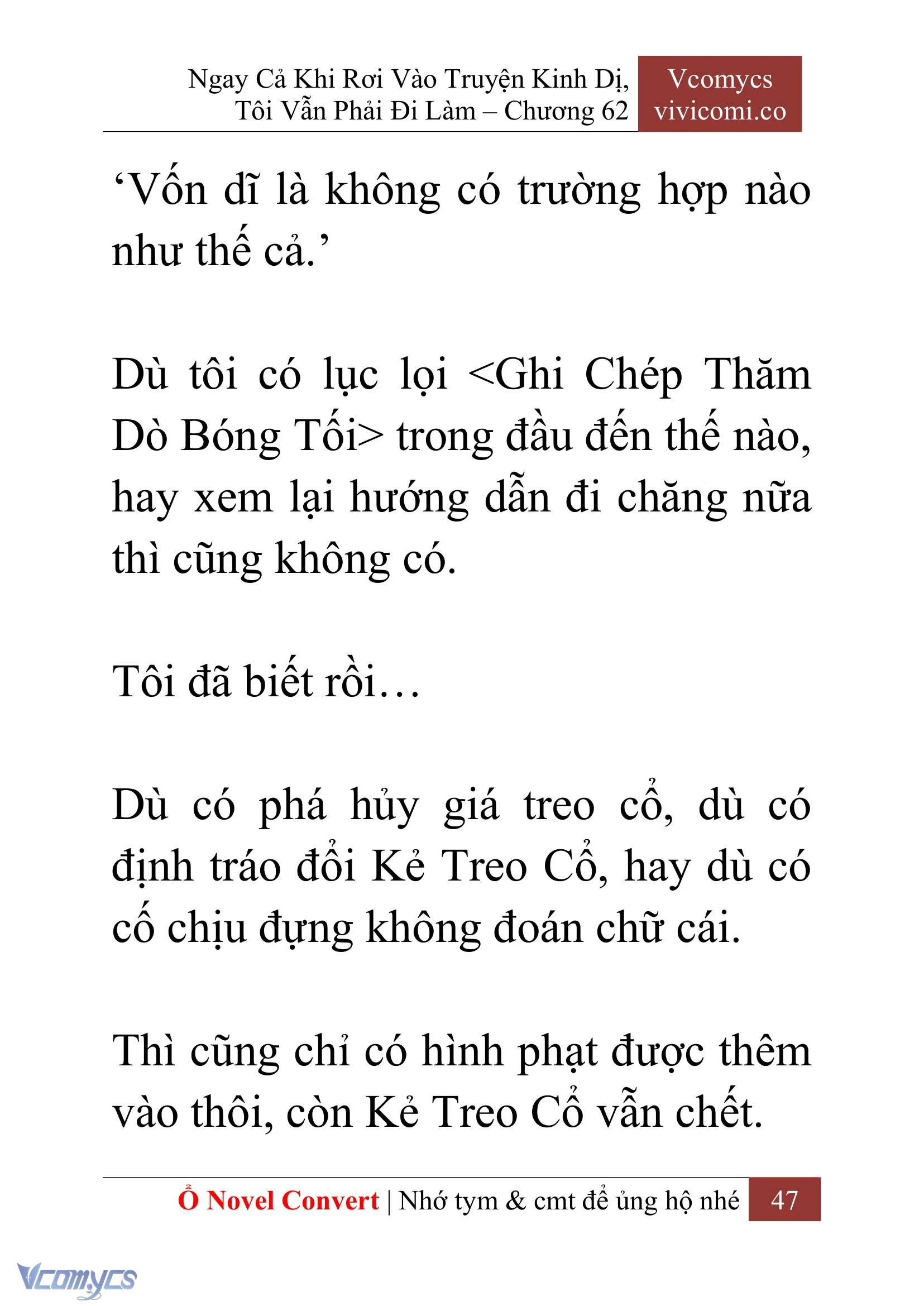 [Novel] Ngay Cả Khi Rơi Vào Truyện Kinh Dị, Tôi Vẫn Phải Đi Làm Chapter  62 - 50