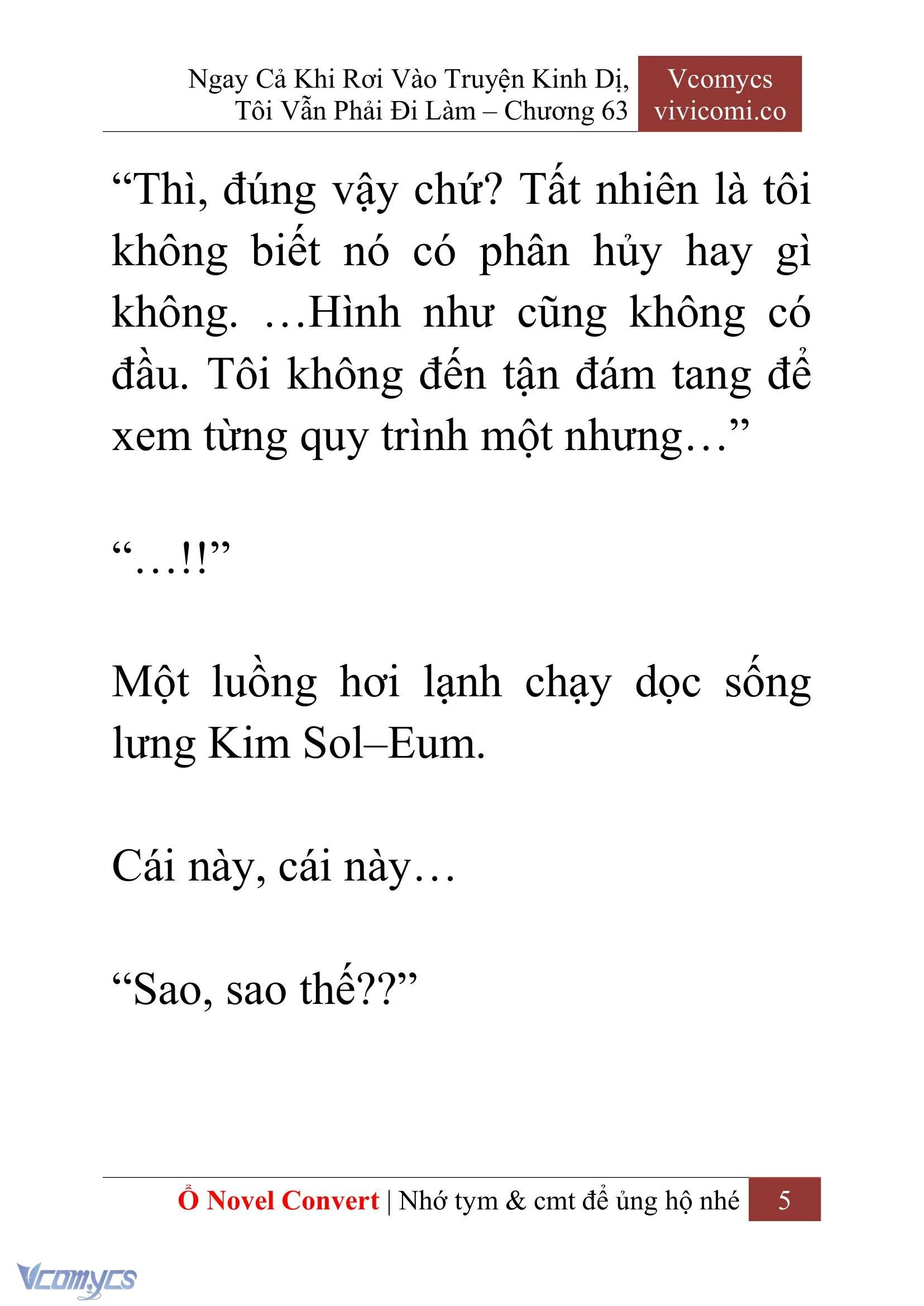 [Novel] Ngay Cả Khi Rơi Vào Truyện Kinh Dị, Tôi Vẫn Phải Đi Làm Chapter  63 - 8