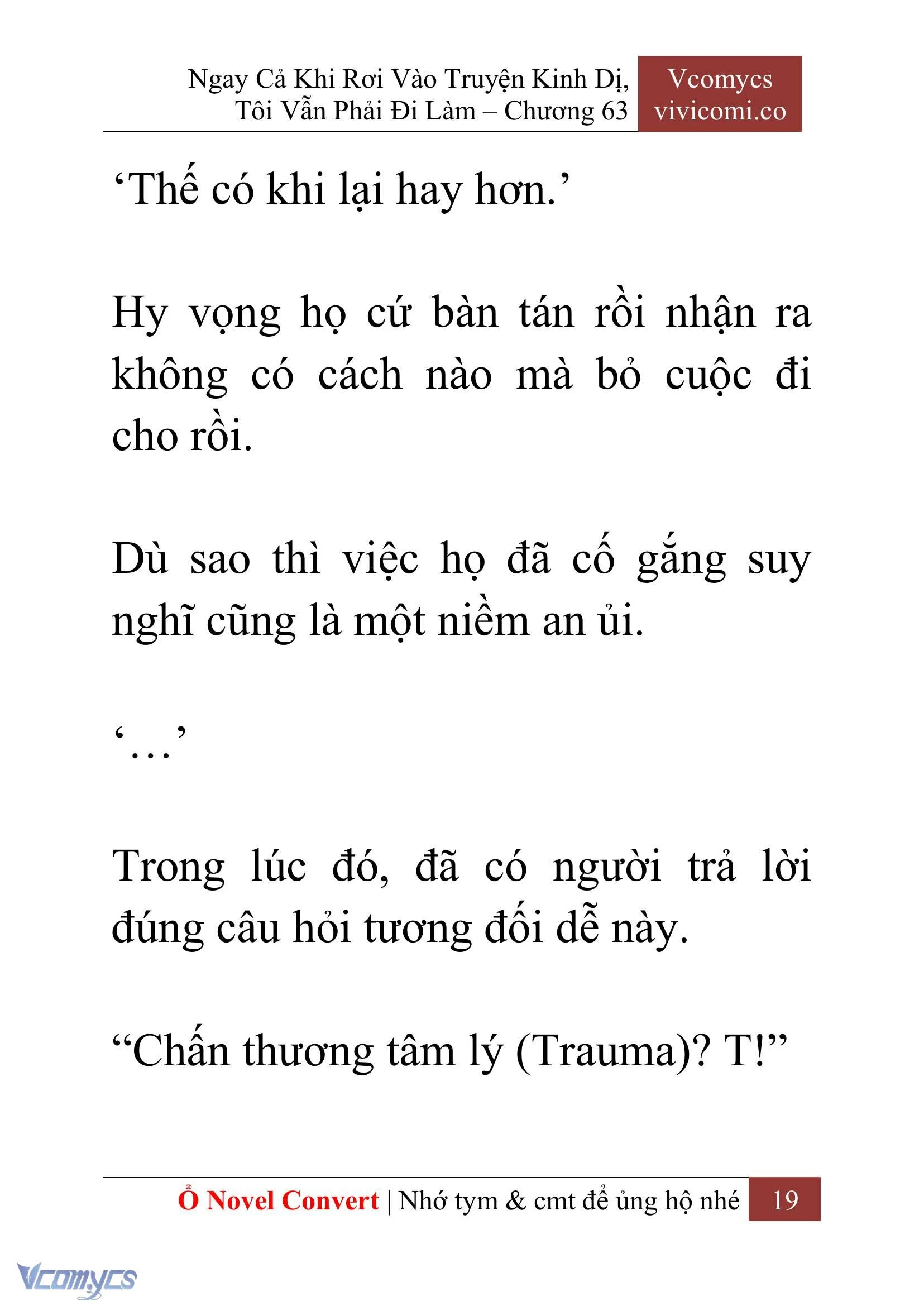 [Novel] Ngay Cả Khi Rơi Vào Truyện Kinh Dị, Tôi Vẫn Phải Đi Làm Chapter  63 - 22