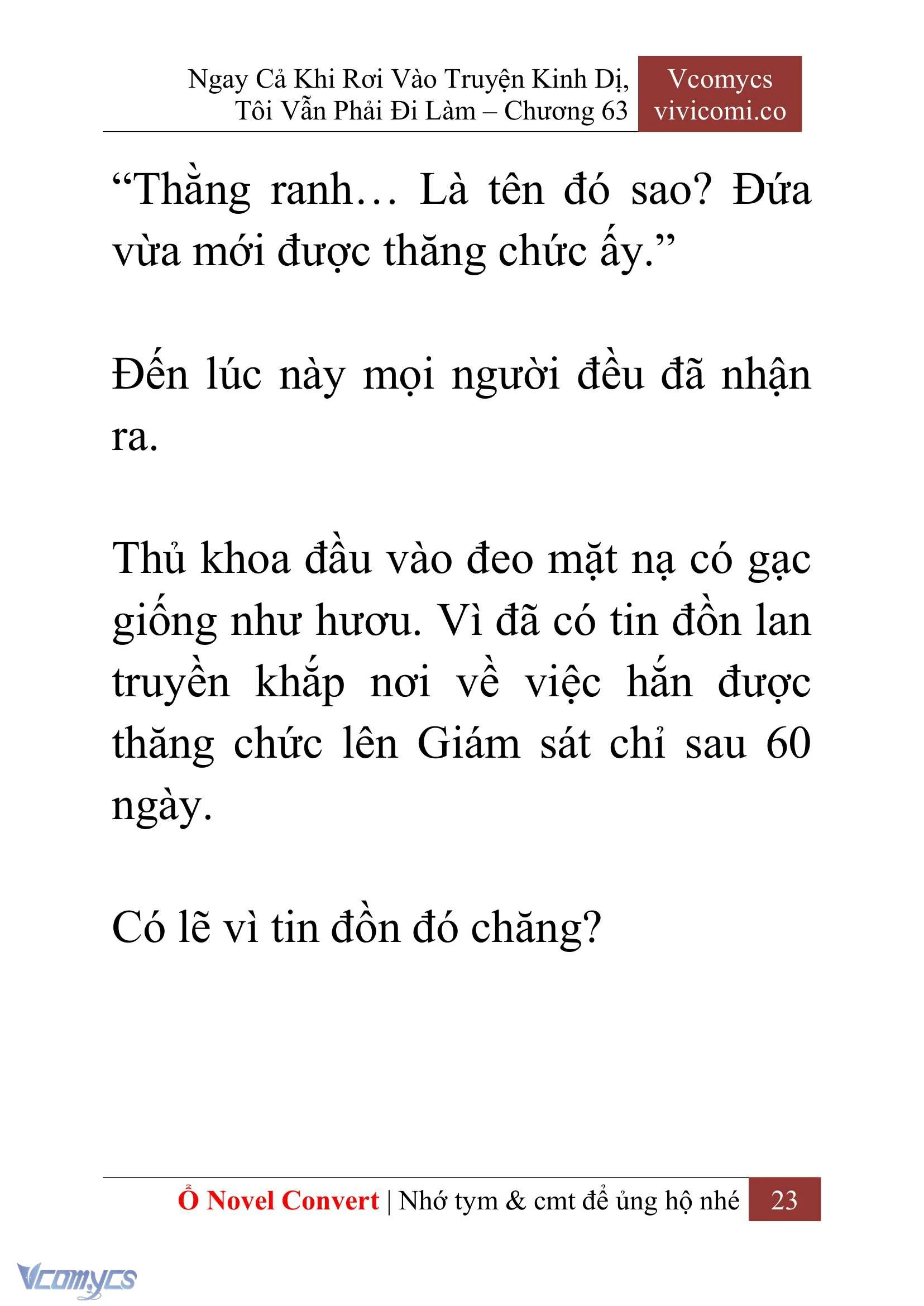 [Novel] Ngay Cả Khi Rơi Vào Truyện Kinh Dị, Tôi Vẫn Phải Đi Làm Chapter  63 - 26