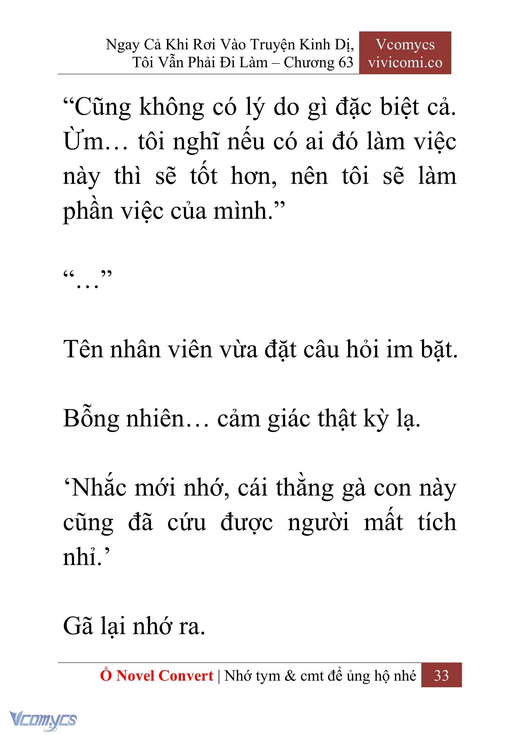 [Novel] Ngay Cả Khi Rơi Vào Truyện Kinh Dị, Tôi Vẫn Phải Đi Làm Chapter  63 - 36