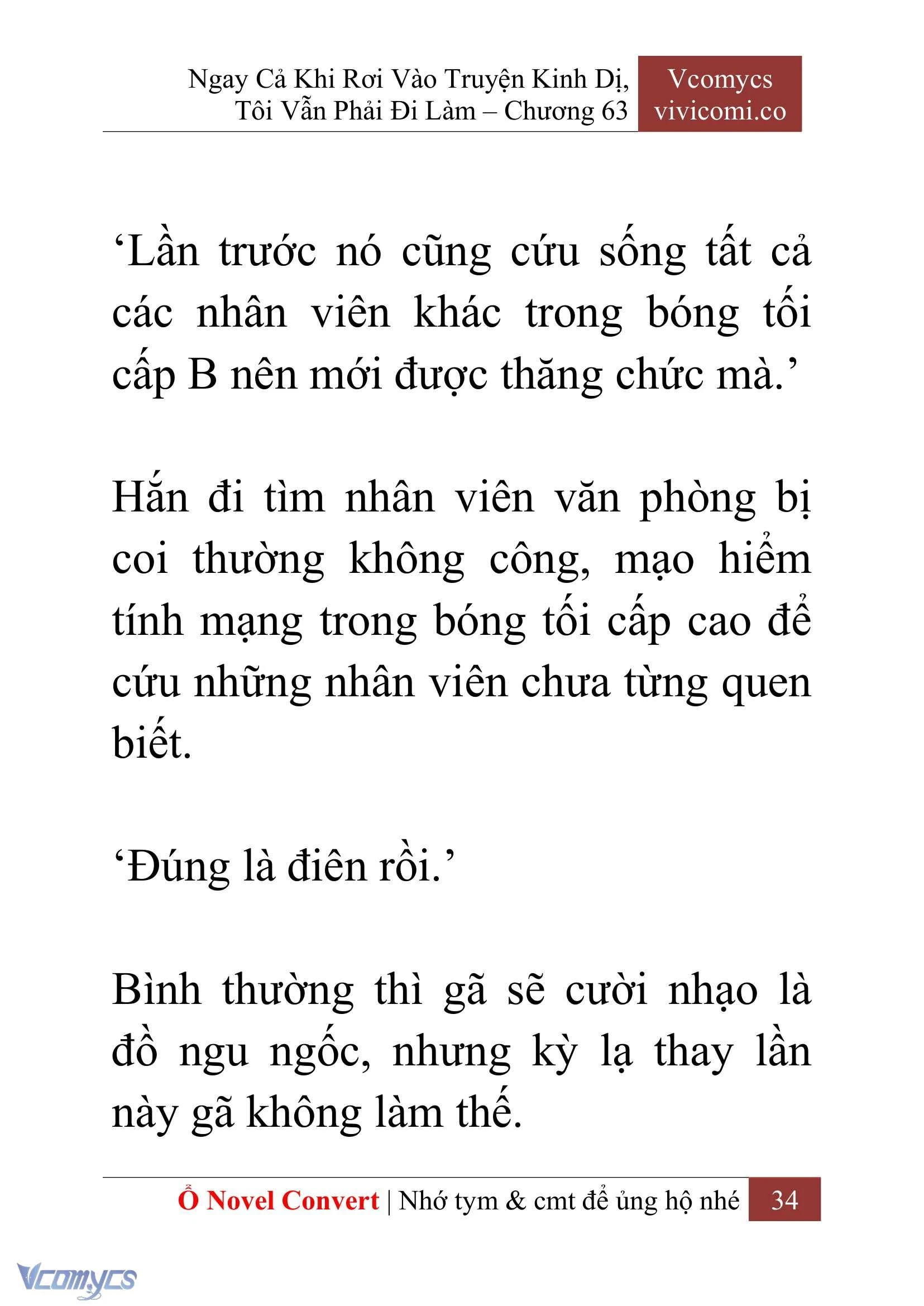 [Novel] Ngay Cả Khi Rơi Vào Truyện Kinh Dị, Tôi Vẫn Phải Đi Làm Chapter  63 - 37