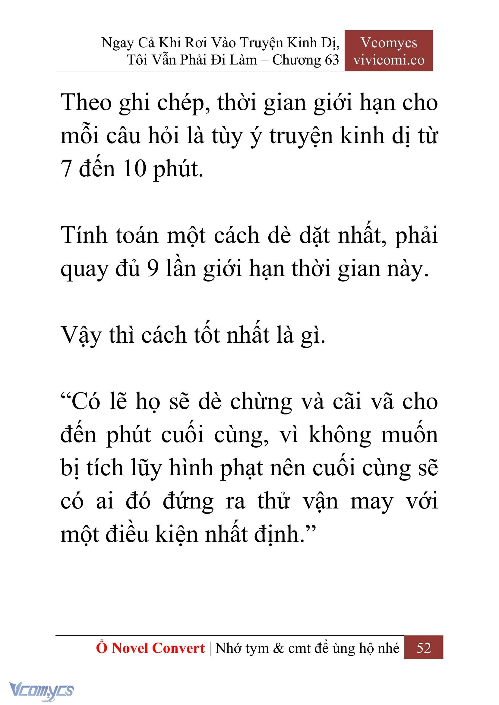 [Novel] Ngay Cả Khi Rơi Vào Truyện Kinh Dị, Tôi Vẫn Phải Đi Làm Chapter  63 - 55