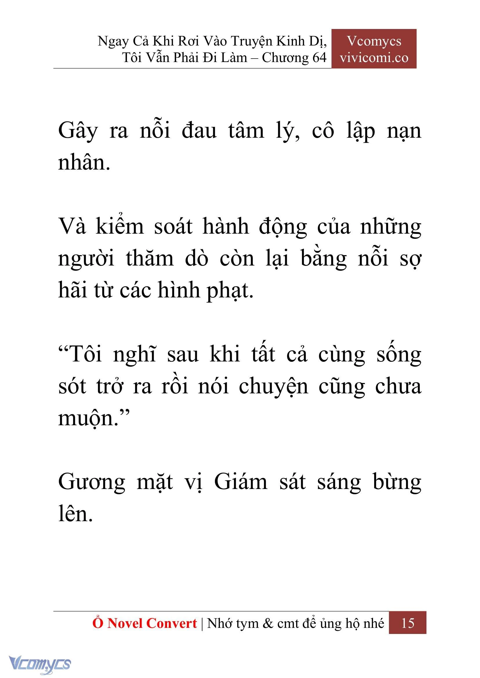 [Novel] Ngay Cả Khi Rơi Vào Truyện Kinh Dị, Tôi Vẫn Phải Đi Làm Chapter  64 - 18
