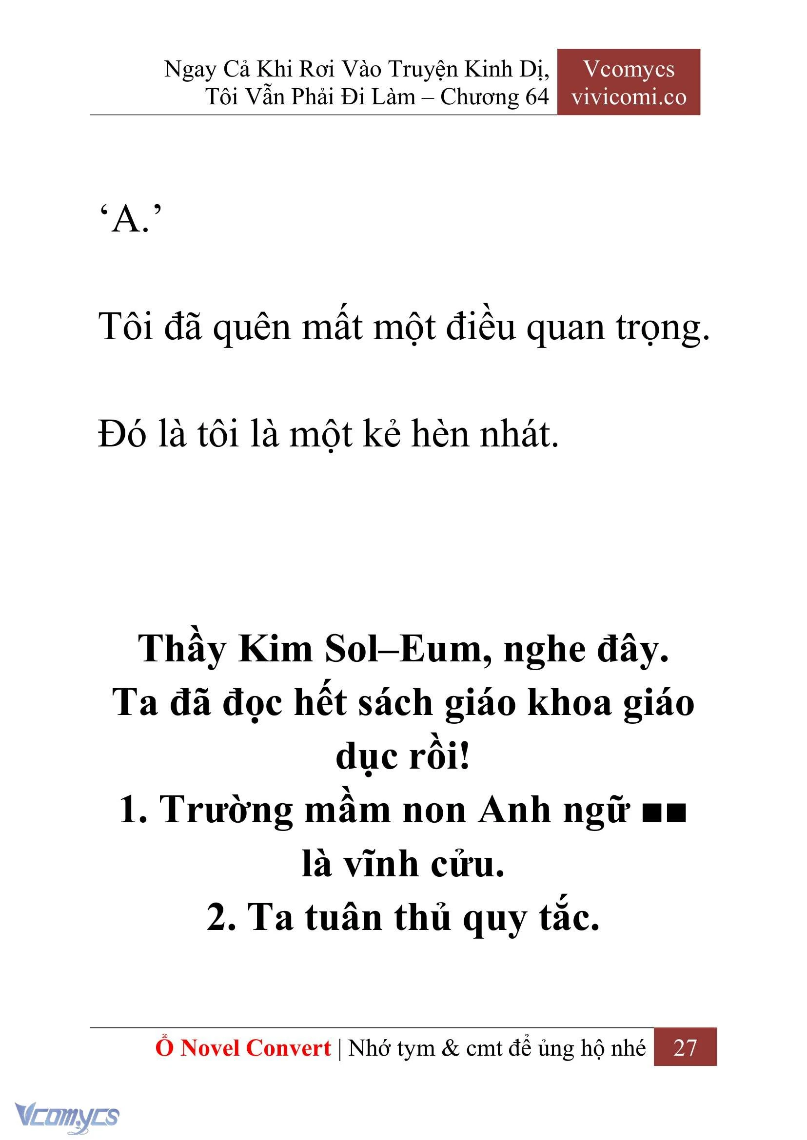 [Novel] Ngay Cả Khi Rơi Vào Truyện Kinh Dị, Tôi Vẫn Phải Đi Làm Chapter  64 - 30