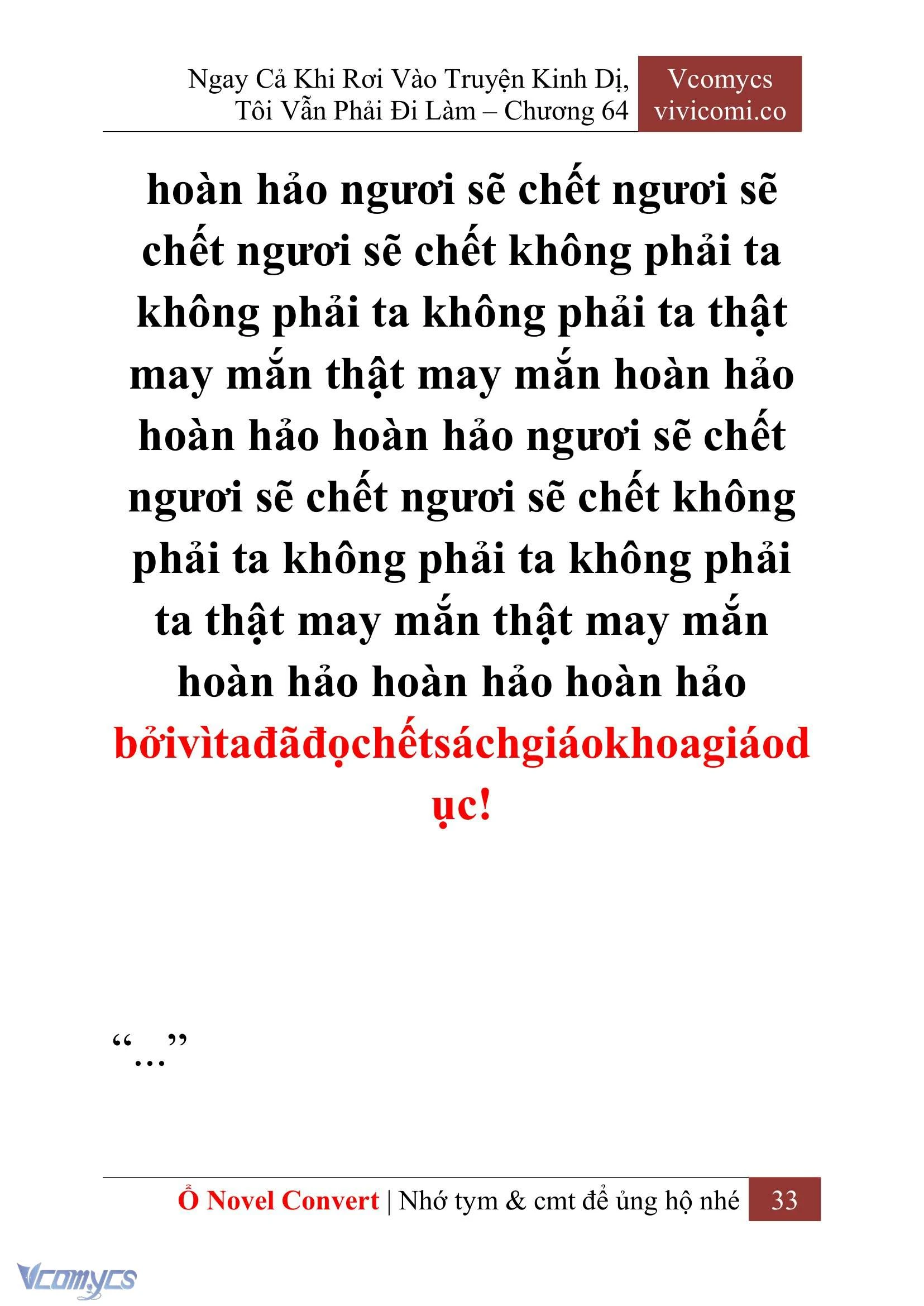 [Novel] Ngay Cả Khi Rơi Vào Truyện Kinh Dị, Tôi Vẫn Phải Đi Làm Chapter  64 - 36