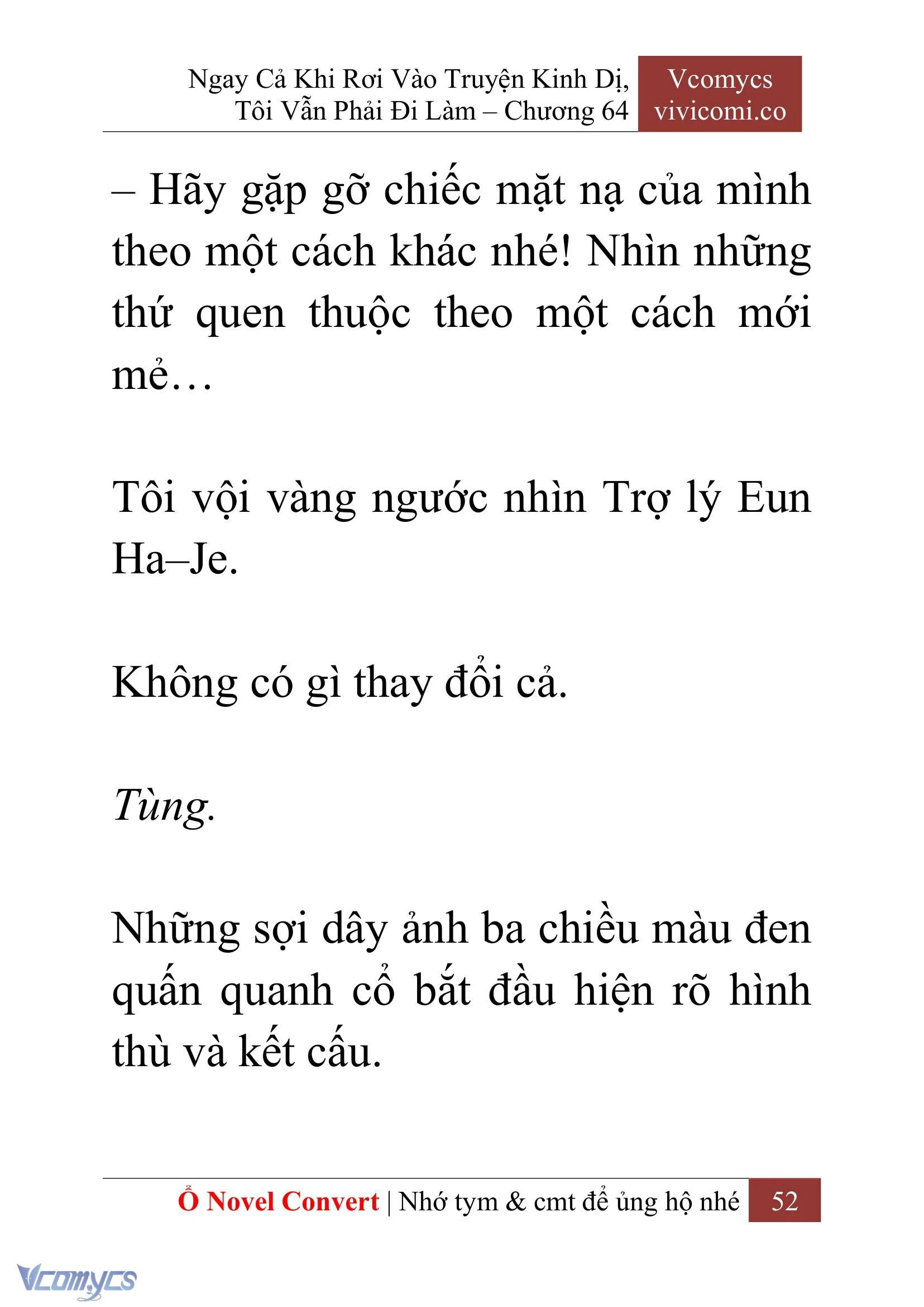 [Novel] Ngay Cả Khi Rơi Vào Truyện Kinh Dị, Tôi Vẫn Phải Đi Làm Chapter  64 - 55