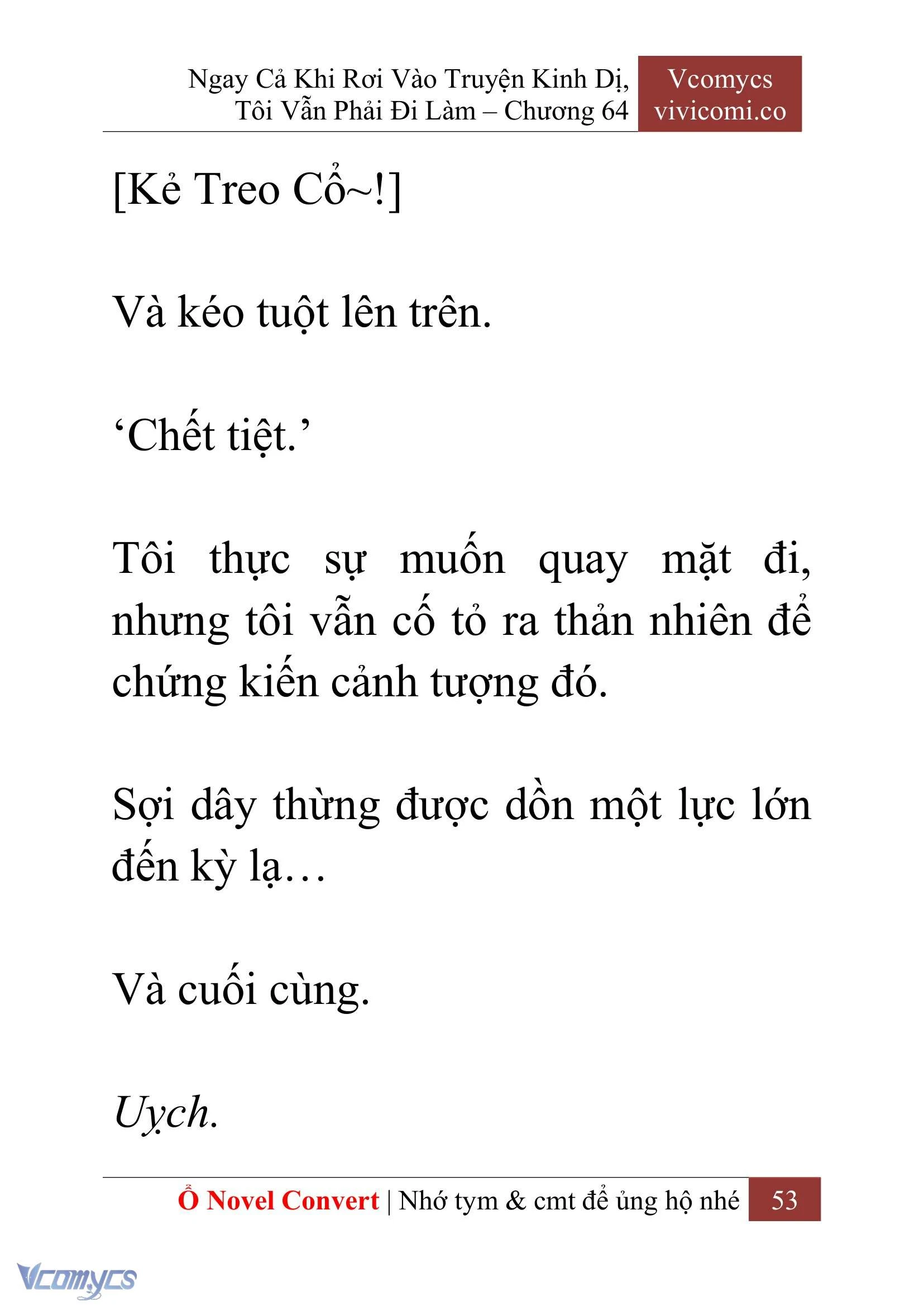 [Novel] Ngay Cả Khi Rơi Vào Truyện Kinh Dị, Tôi Vẫn Phải Đi Làm Chapter  64 - 56