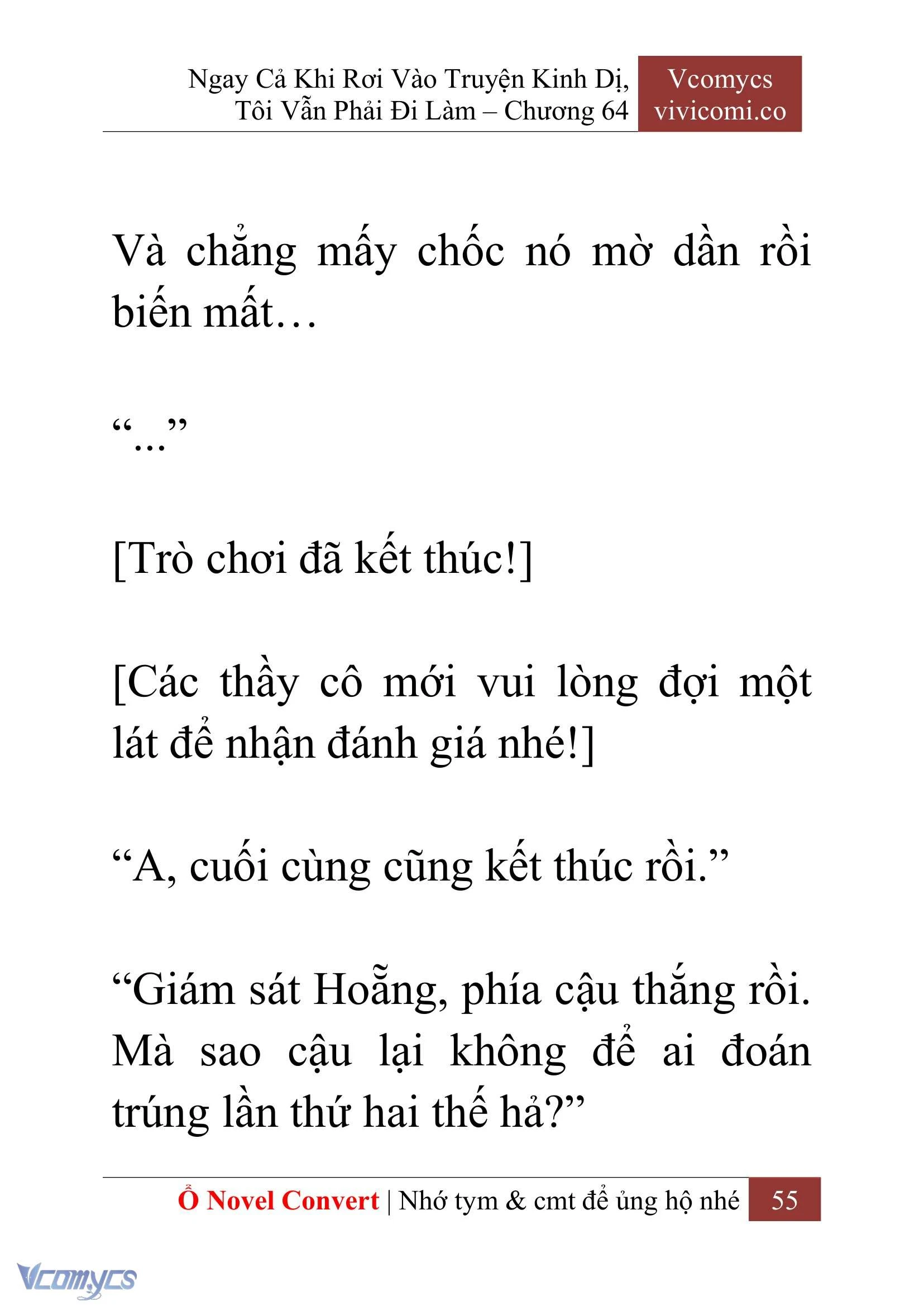 [Novel] Ngay Cả Khi Rơi Vào Truyện Kinh Dị, Tôi Vẫn Phải Đi Làm Chapter  64 - 58