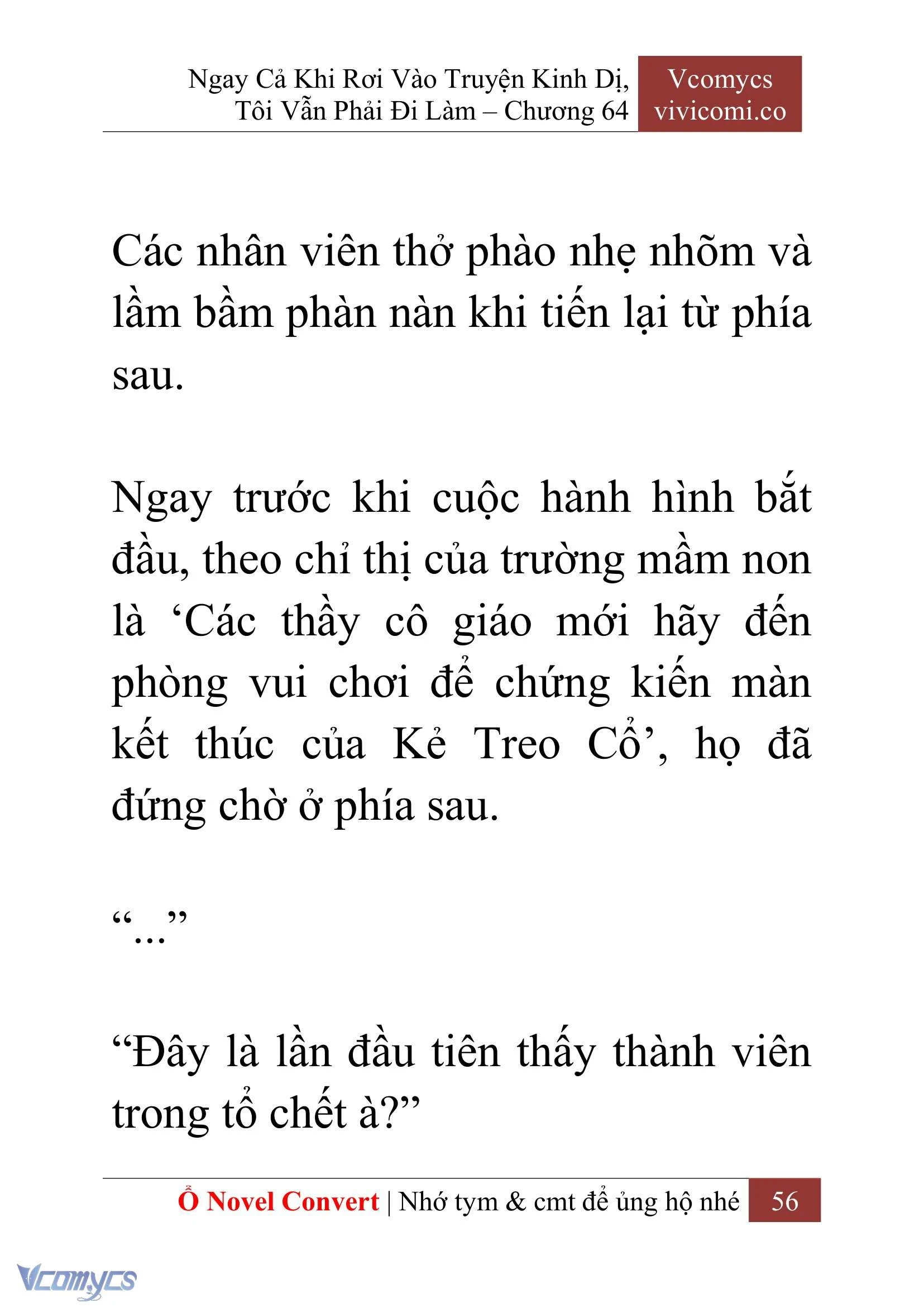 [Novel] Ngay Cả Khi Rơi Vào Truyện Kinh Dị, Tôi Vẫn Phải Đi Làm Chapter  64 - 59