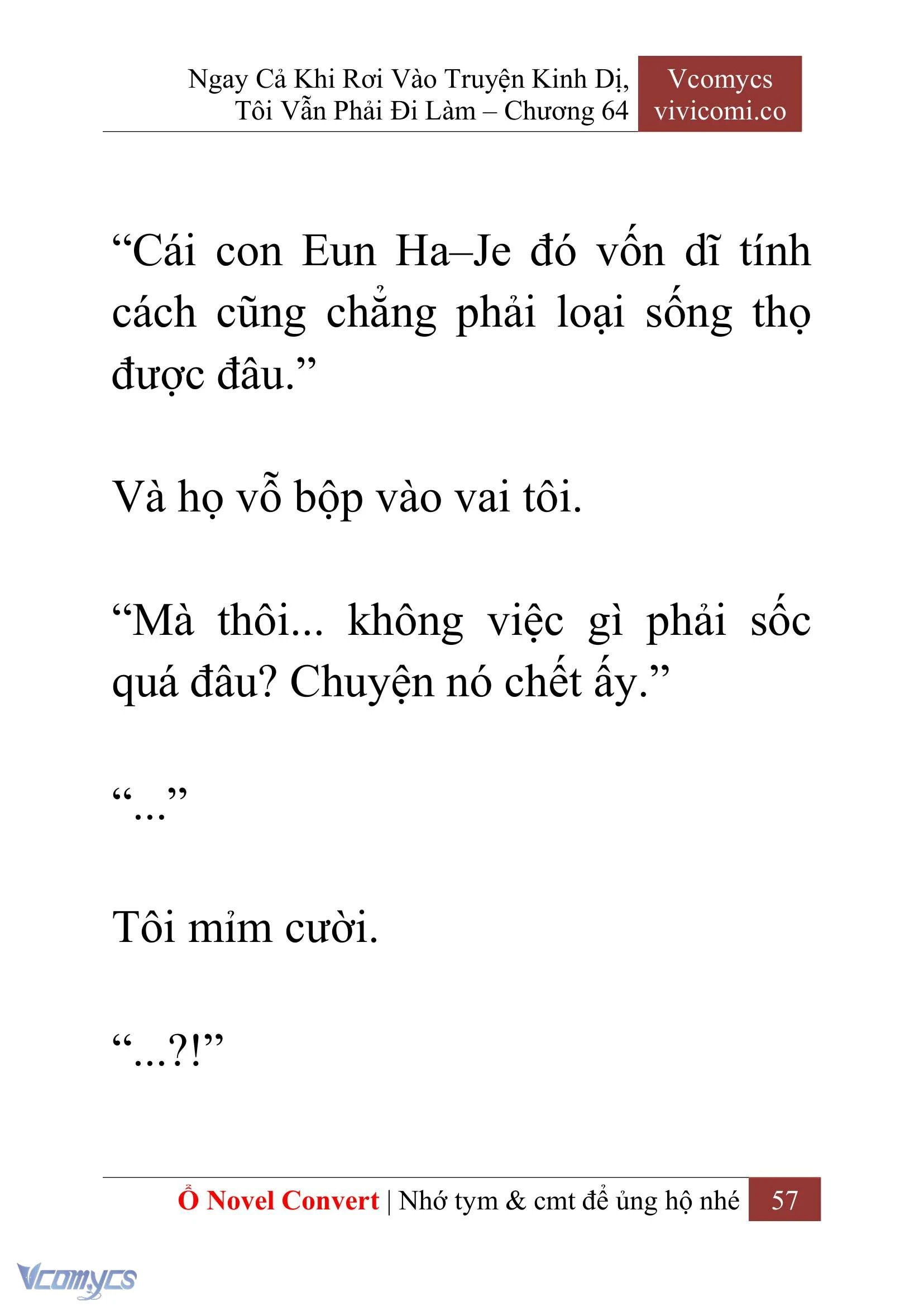 [Novel] Ngay Cả Khi Rơi Vào Truyện Kinh Dị, Tôi Vẫn Phải Đi Làm Chapter  64 - 60
