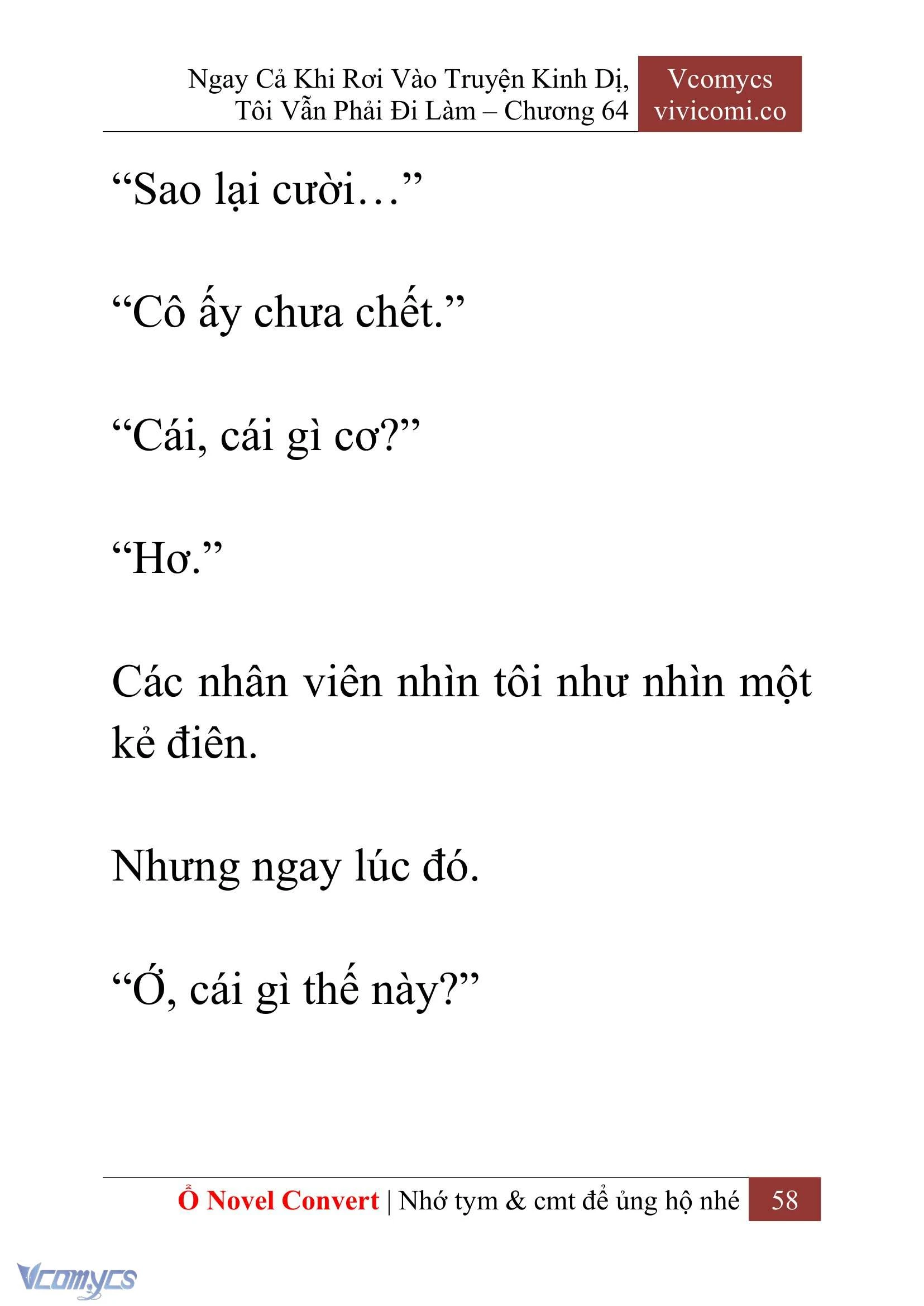 [Novel] Ngay Cả Khi Rơi Vào Truyện Kinh Dị, Tôi Vẫn Phải Đi Làm Chapter  64 - 61