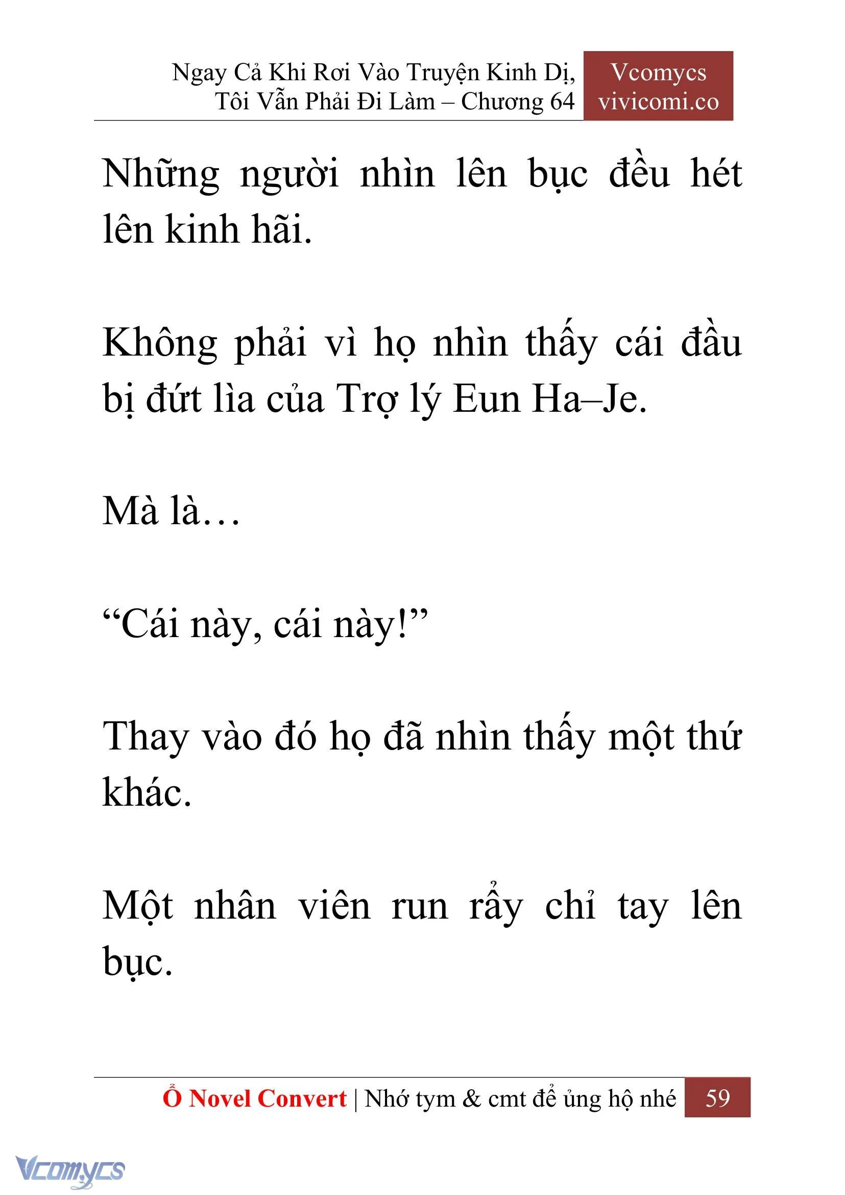 [Novel] Ngay Cả Khi Rơi Vào Truyện Kinh Dị, Tôi Vẫn Phải Đi Làm Chapter  64 - 62
