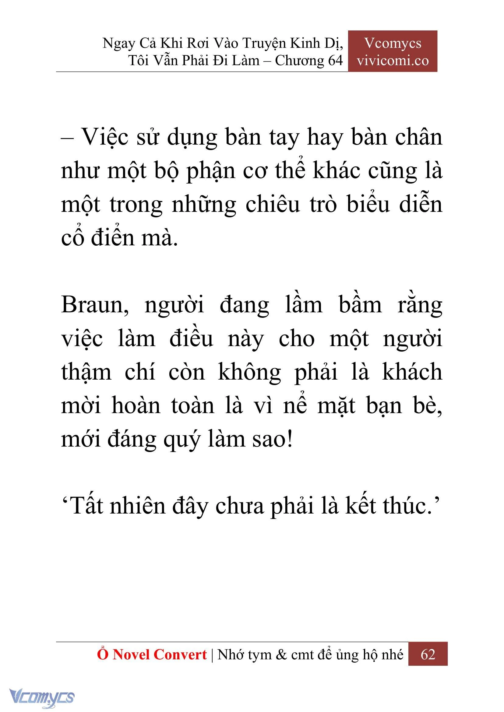 [Novel] Ngay Cả Khi Rơi Vào Truyện Kinh Dị, Tôi Vẫn Phải Đi Làm Chapter  64 - 65