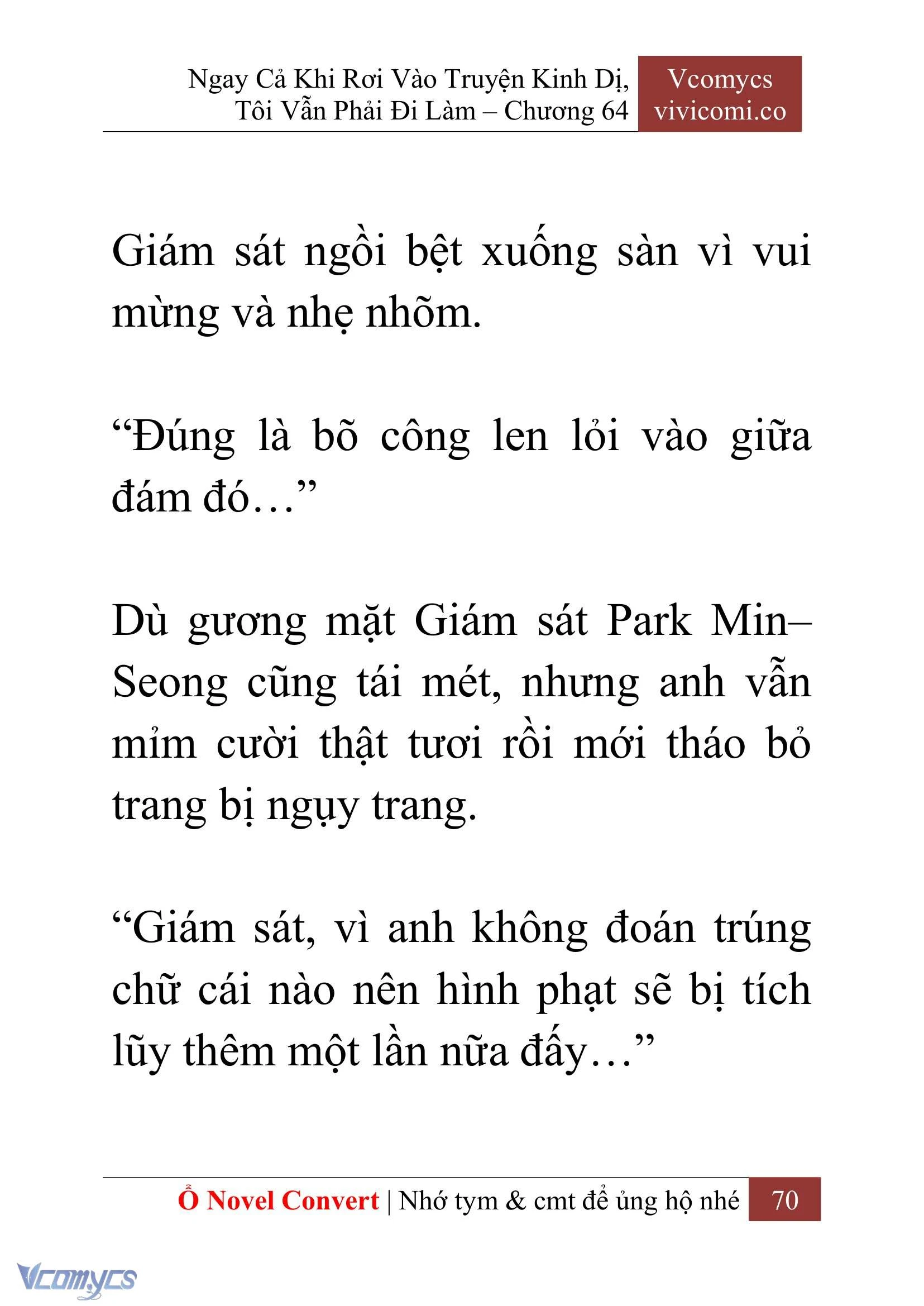 [Novel] Ngay Cả Khi Rơi Vào Truyện Kinh Dị, Tôi Vẫn Phải Đi Làm Chapter  64 - 73
