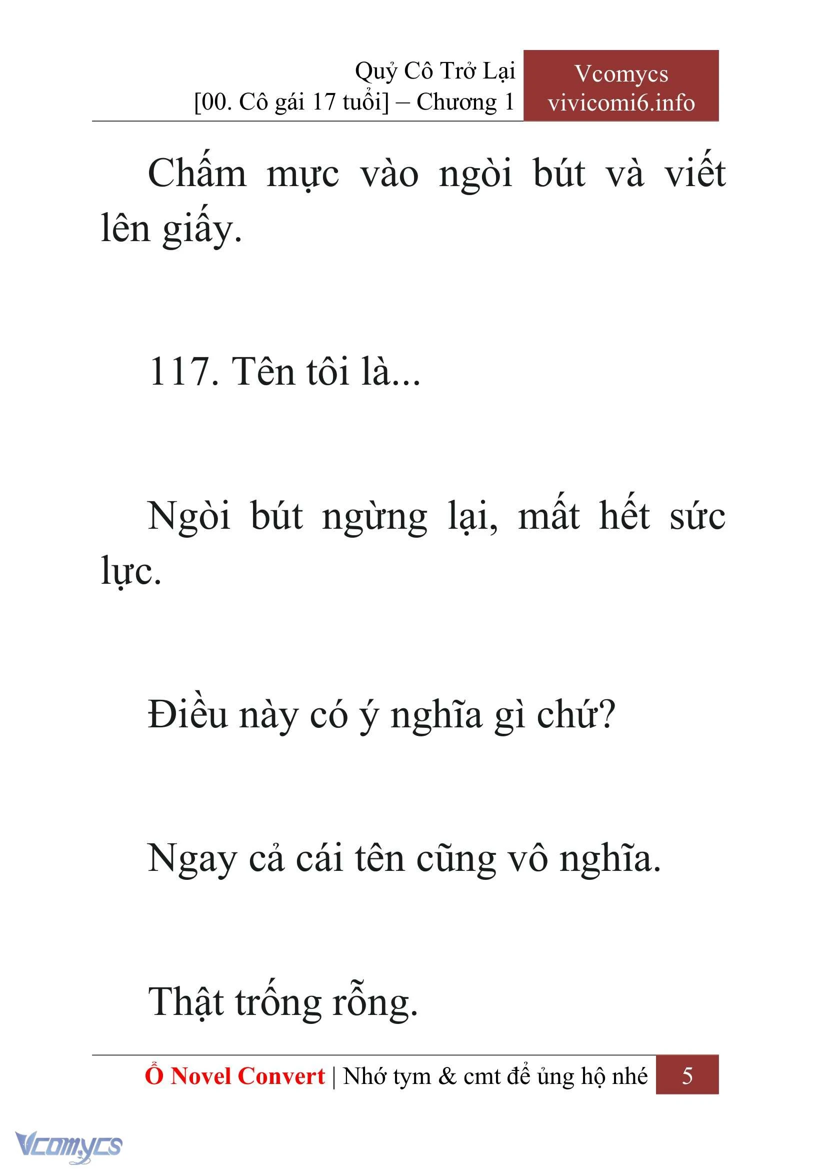 [Novel] Quý Cô Trở Lại Chapter  1 - 7