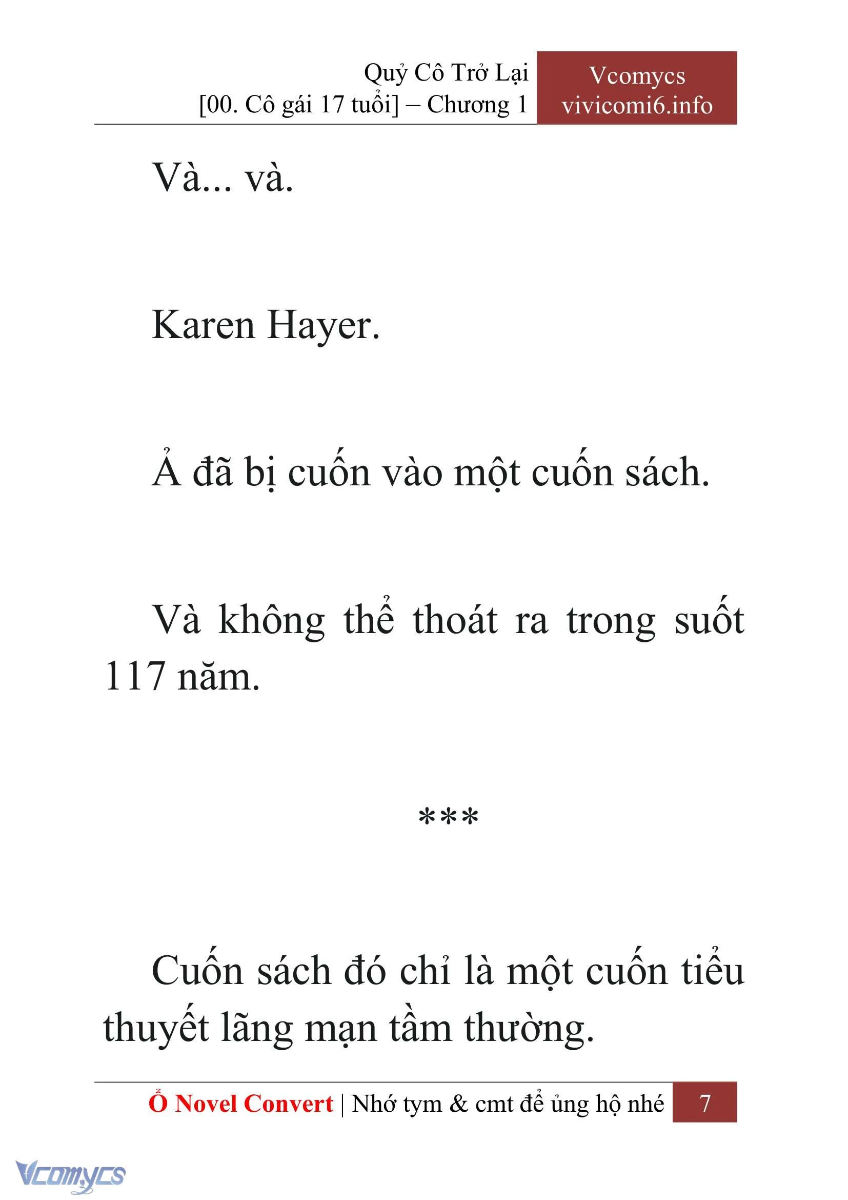 [Novel] Quý Cô Trở Lại Chapter  1 - 9