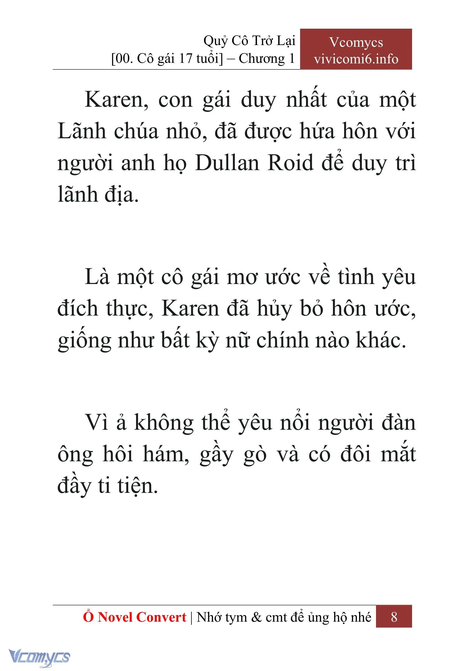 [Novel] Quý Cô Trở Lại Chapter  1 - 10