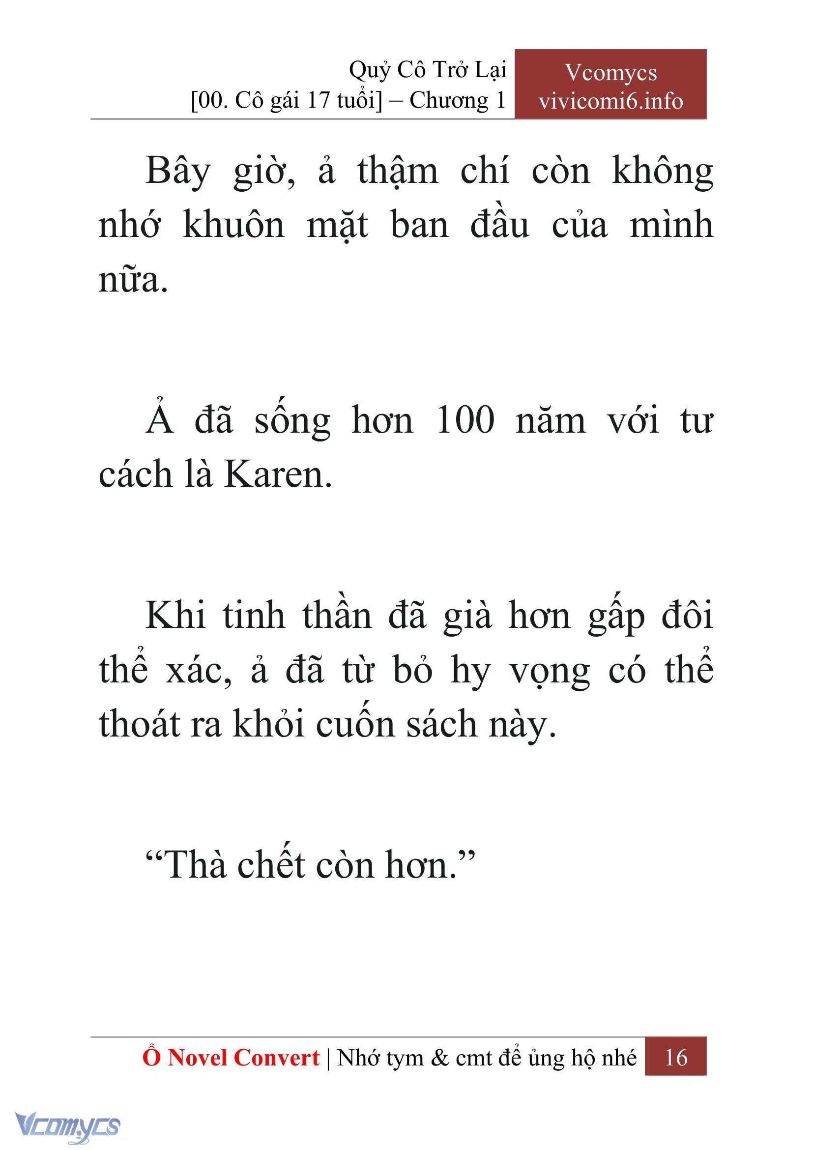 [Novel] Quý Cô Trở Lại Chapter  1 - 18