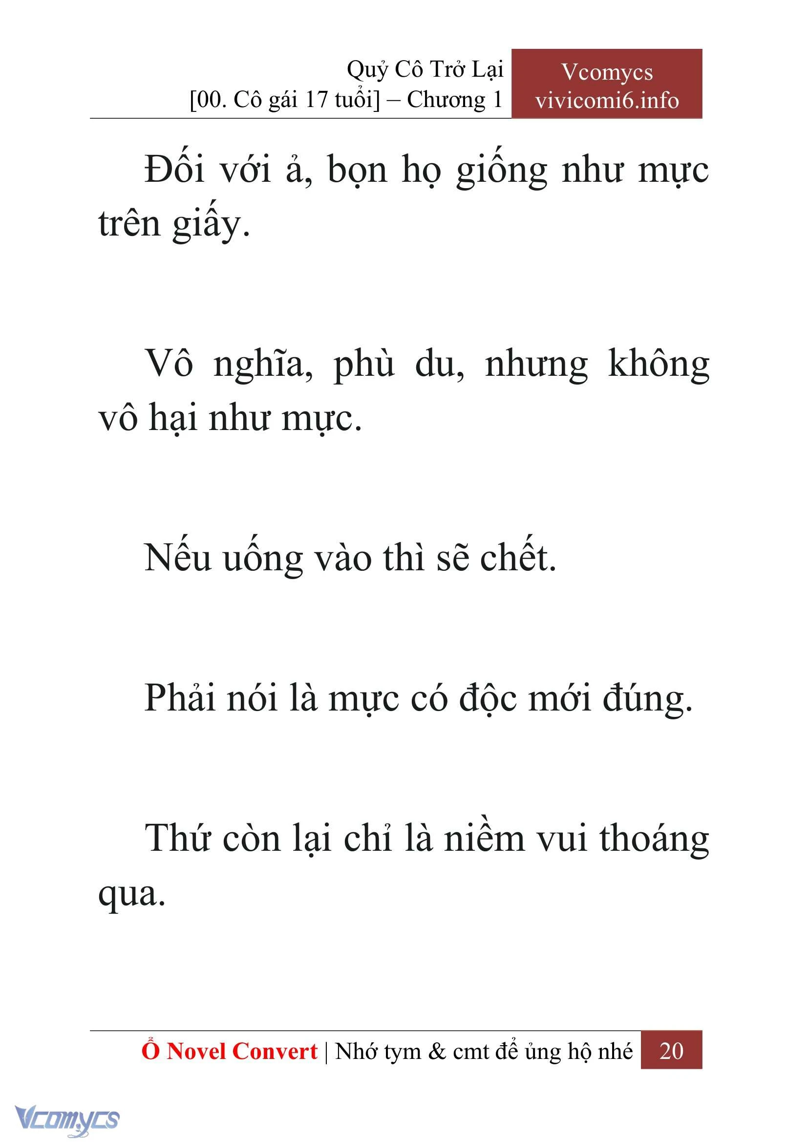 [Novel] Quý Cô Trở Lại Chapter  1 - 22