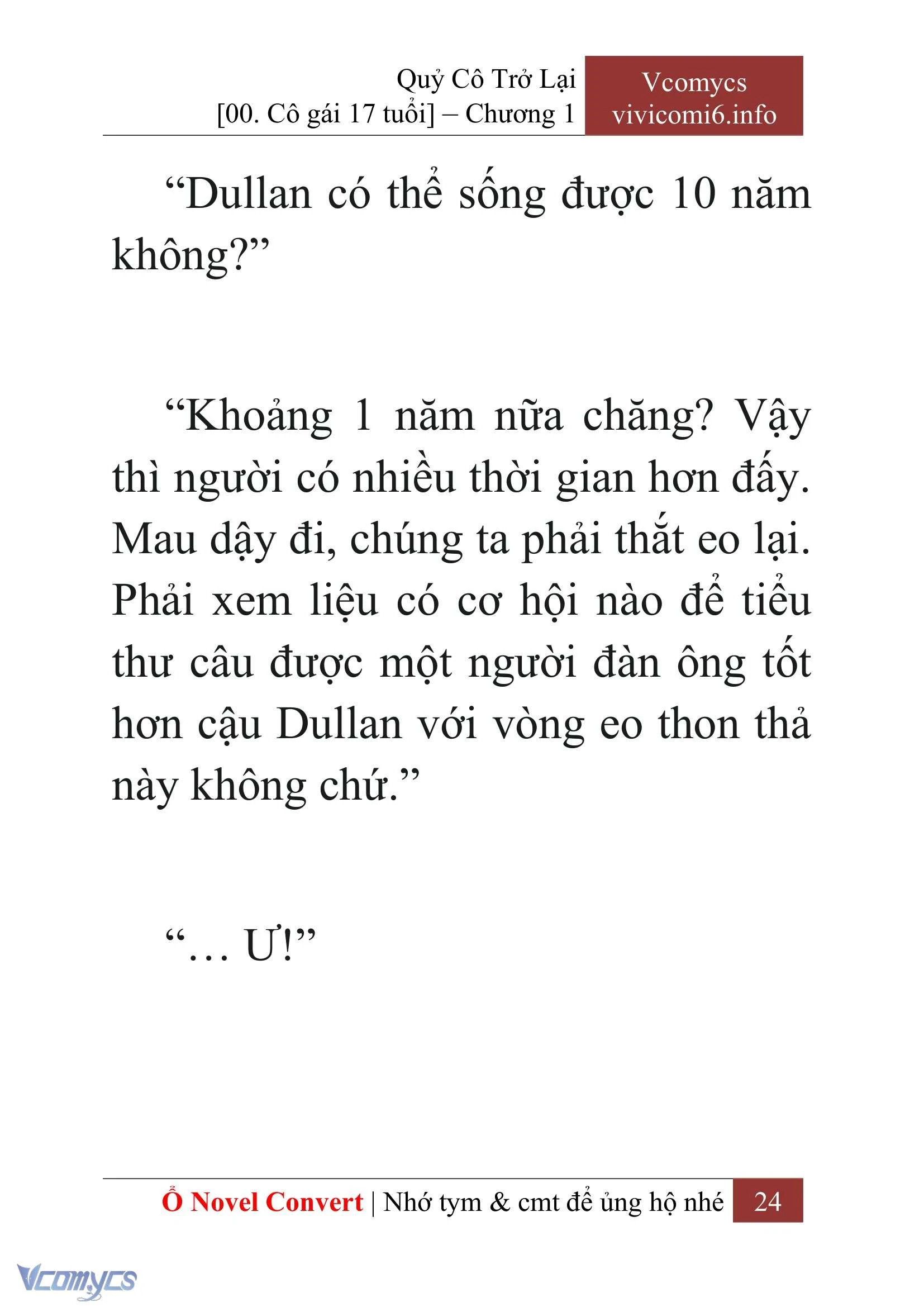 [Novel] Quý Cô Trở Lại Chapter  1 - 26