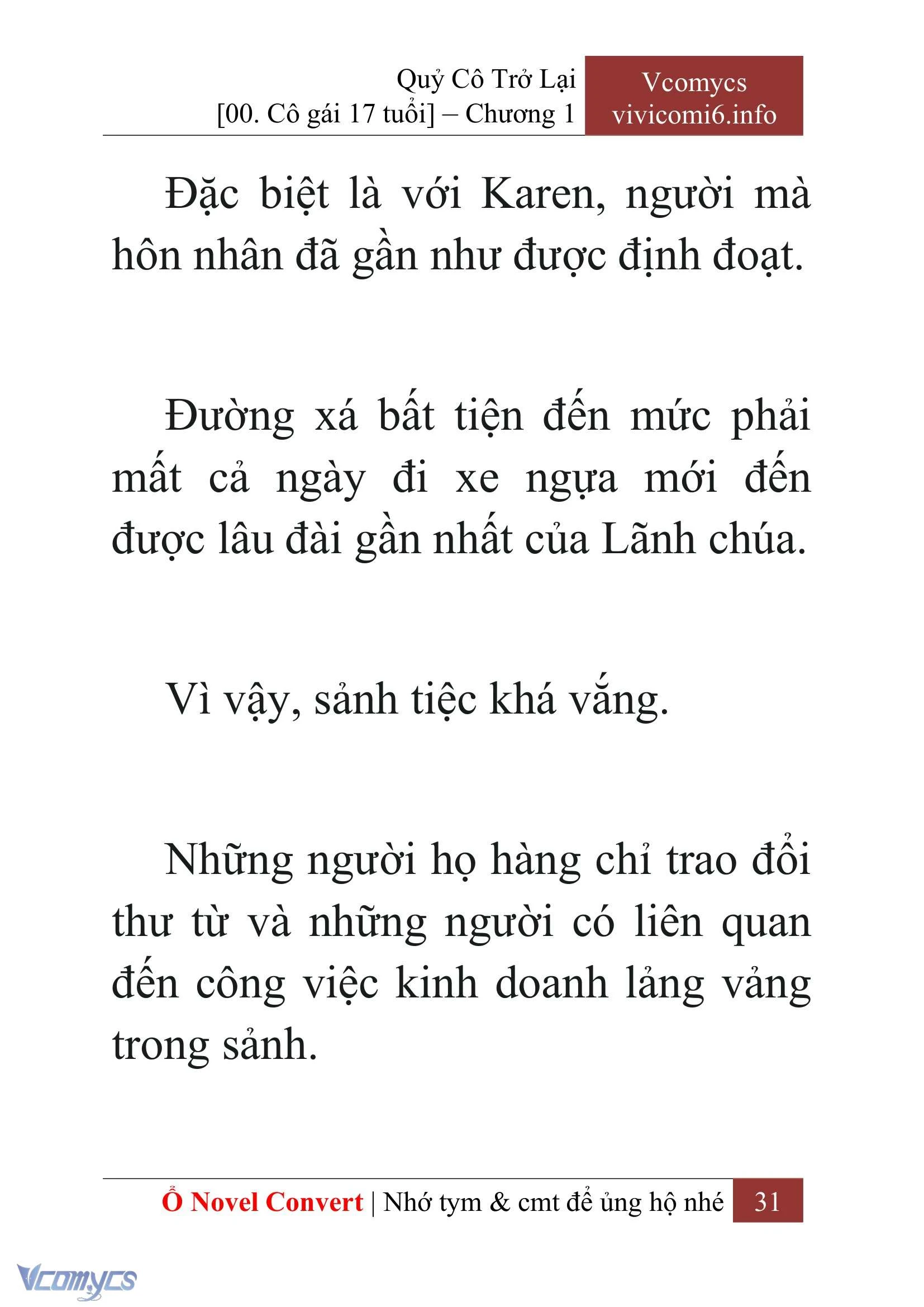 [Novel] Quý Cô Trở Lại Chapter  1 - 33