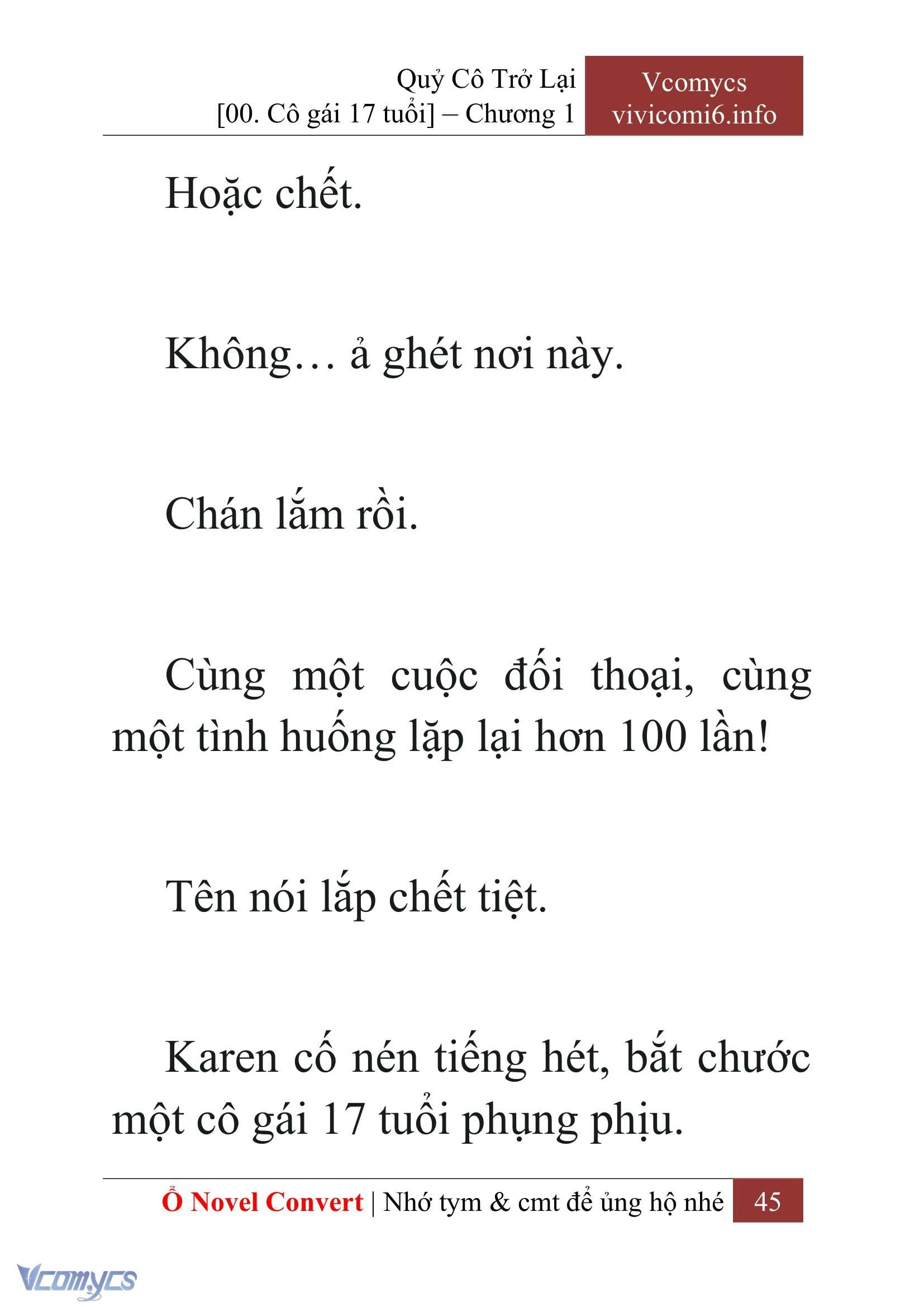 [Novel] Quý Cô Trở Lại Chapter  1 - 47