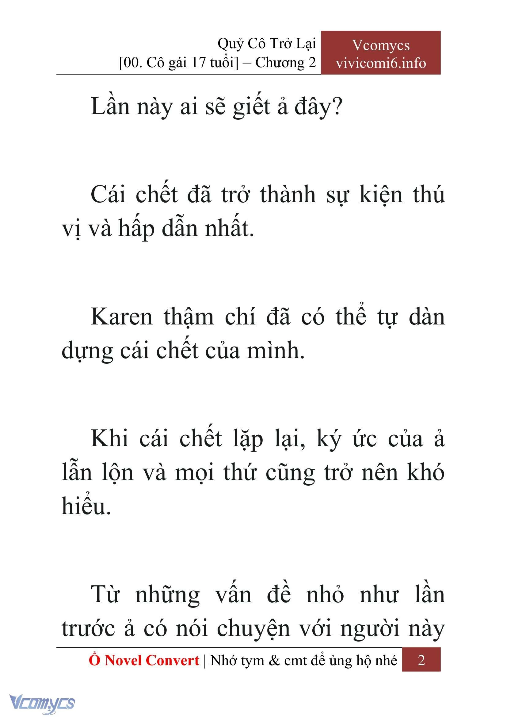 [Novel] Quý Cô Trở Lại Chapter  2 - 4