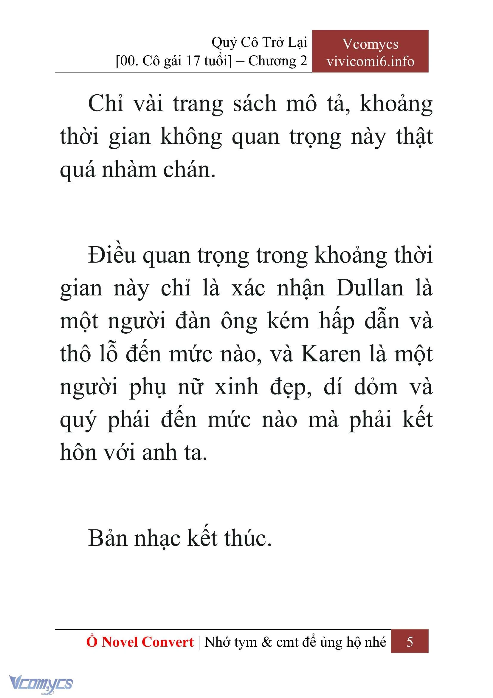 [Novel] Quý Cô Trở Lại Chapter  2 - 7