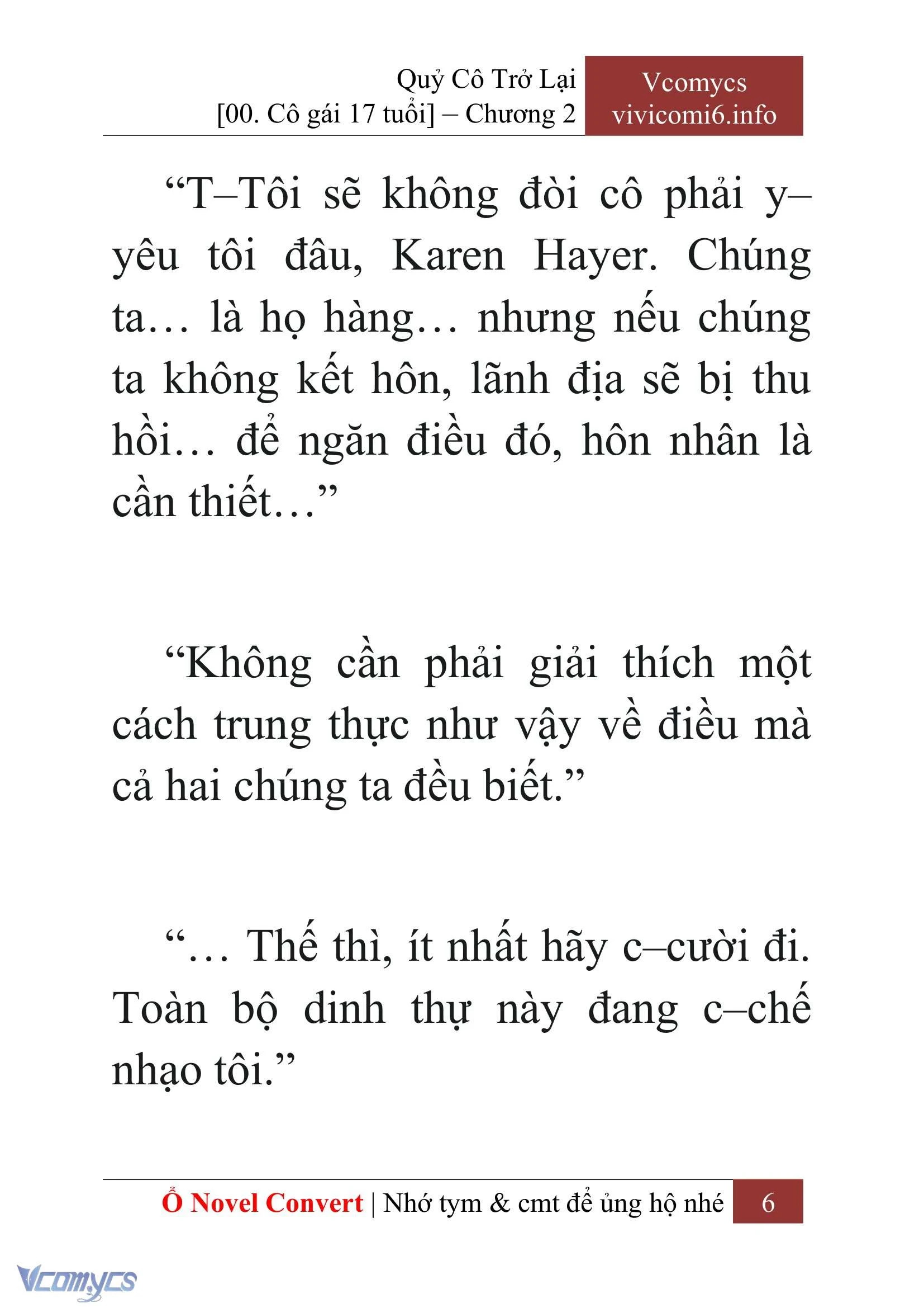 [Novel] Quý Cô Trở Lại Chapter  2 - 8