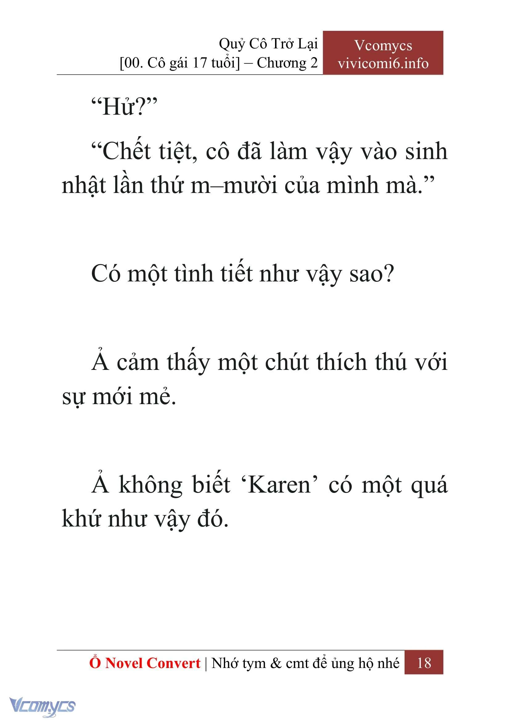 [Novel] Quý Cô Trở Lại Chapter  2 - 20