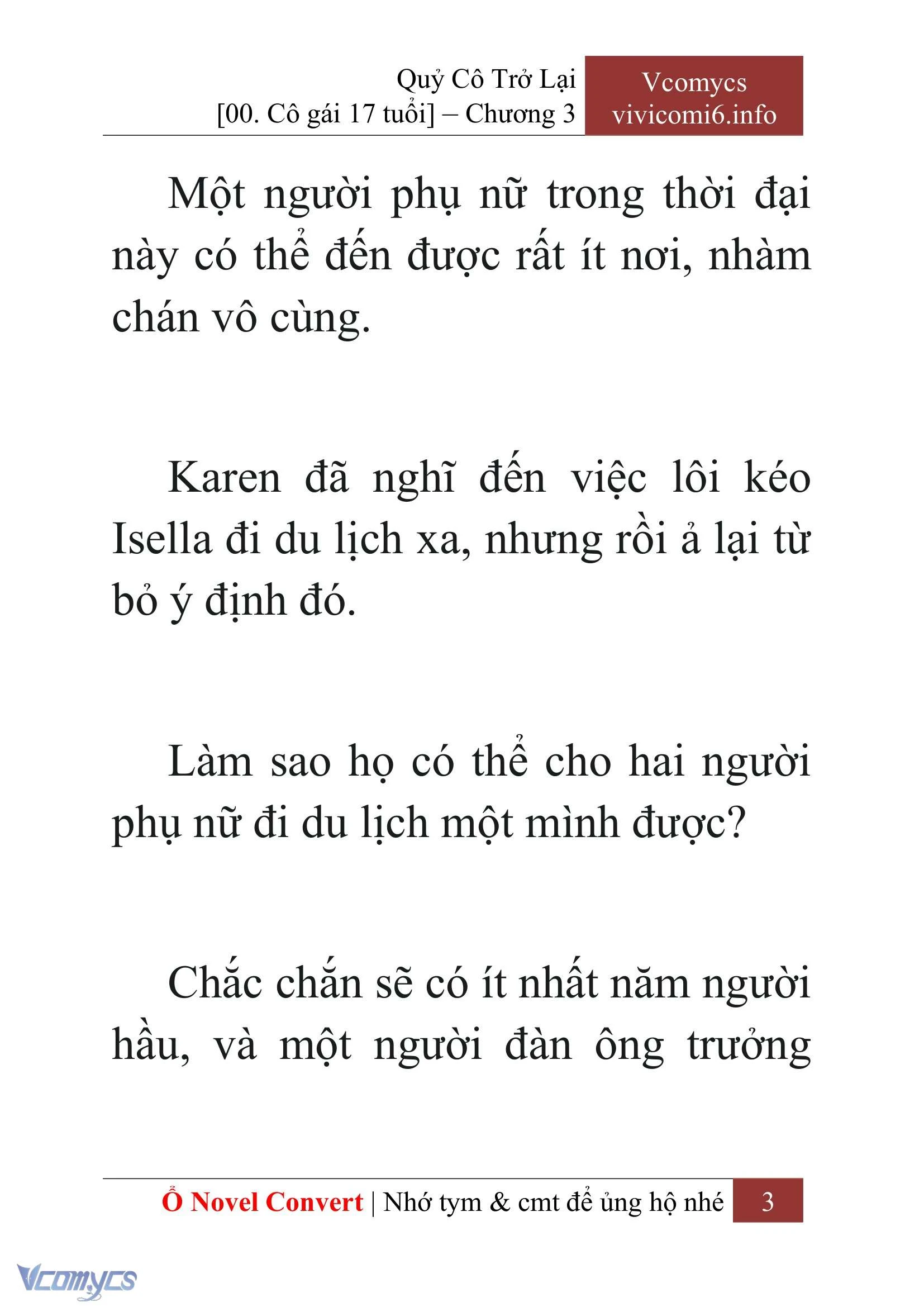 [Novel] Quý Cô Trở Lại Chapter  3 - 5