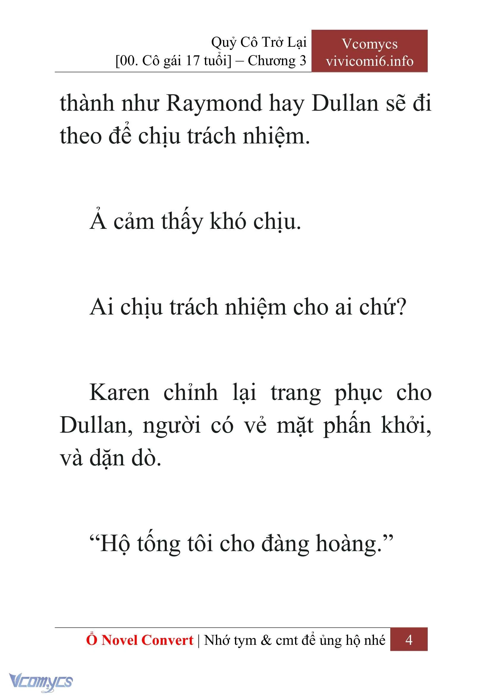 [Novel] Quý Cô Trở Lại Chapter  3 - 6