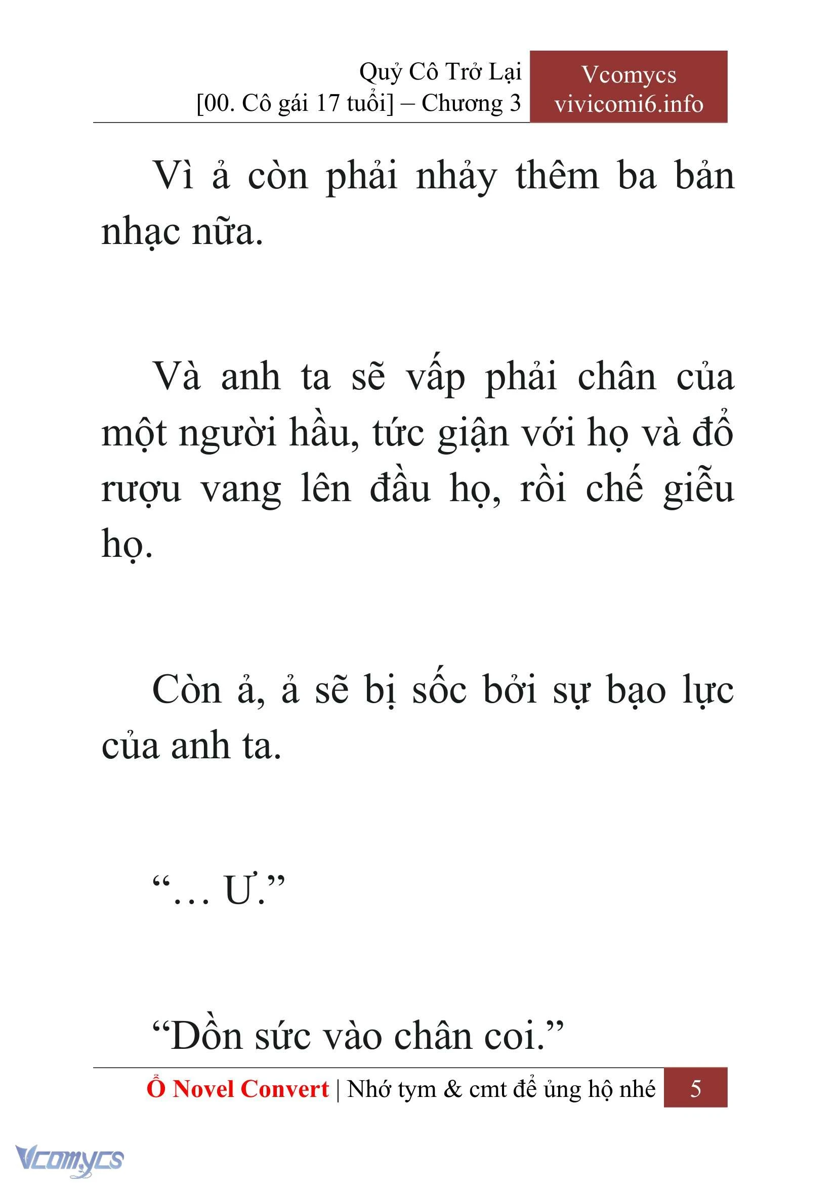 [Novel] Quý Cô Trở Lại Chapter  3 - 7