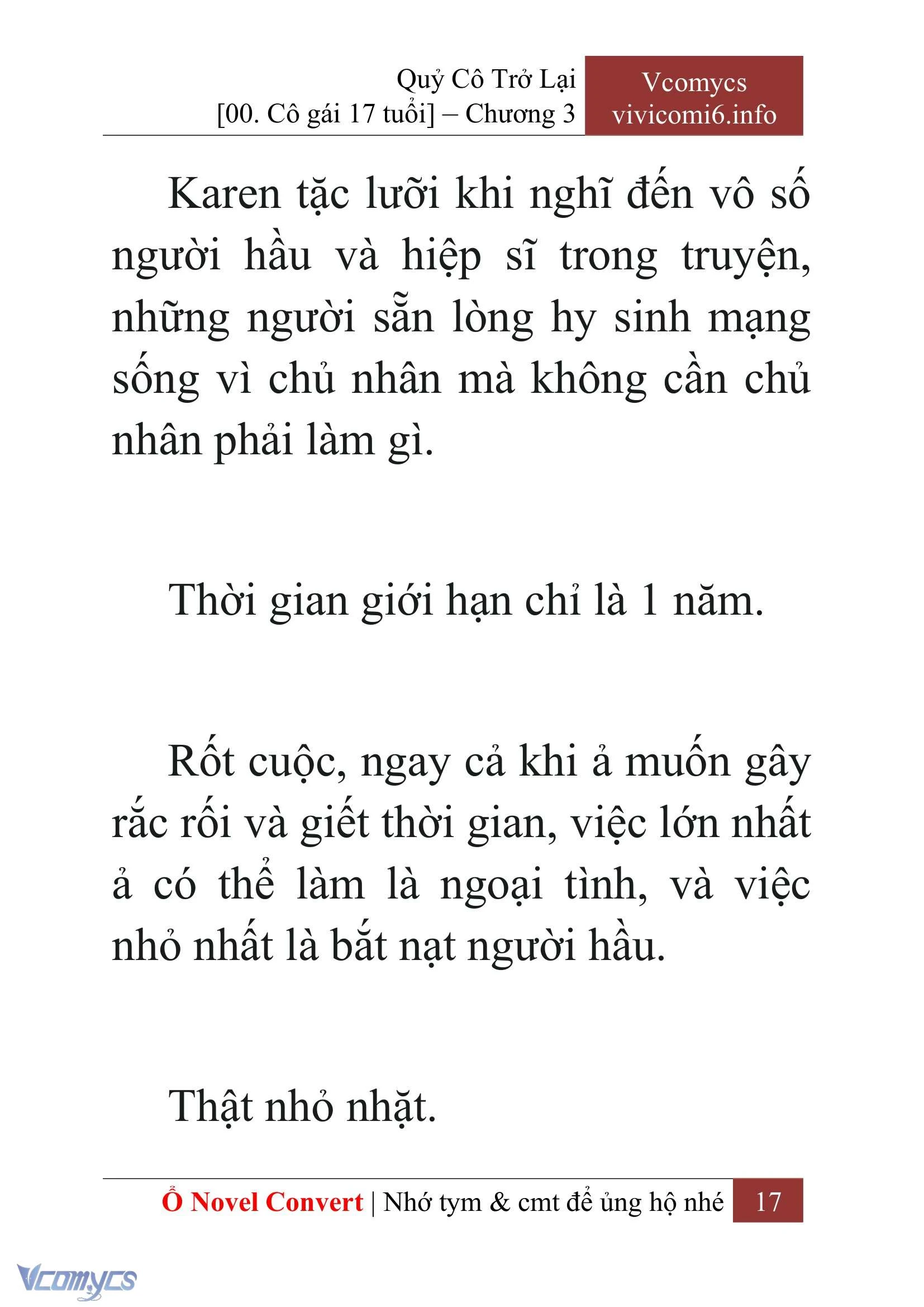 [Novel] Quý Cô Trở Lại Chapter  3 - 19