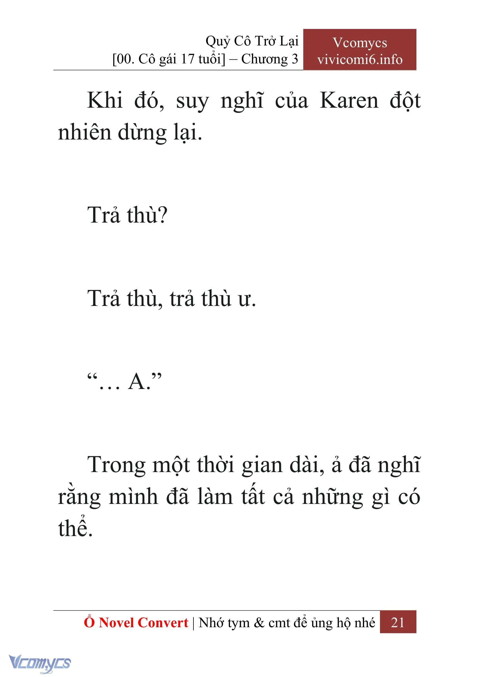 [Novel] Quý Cô Trở Lại Chapter  3 - 23