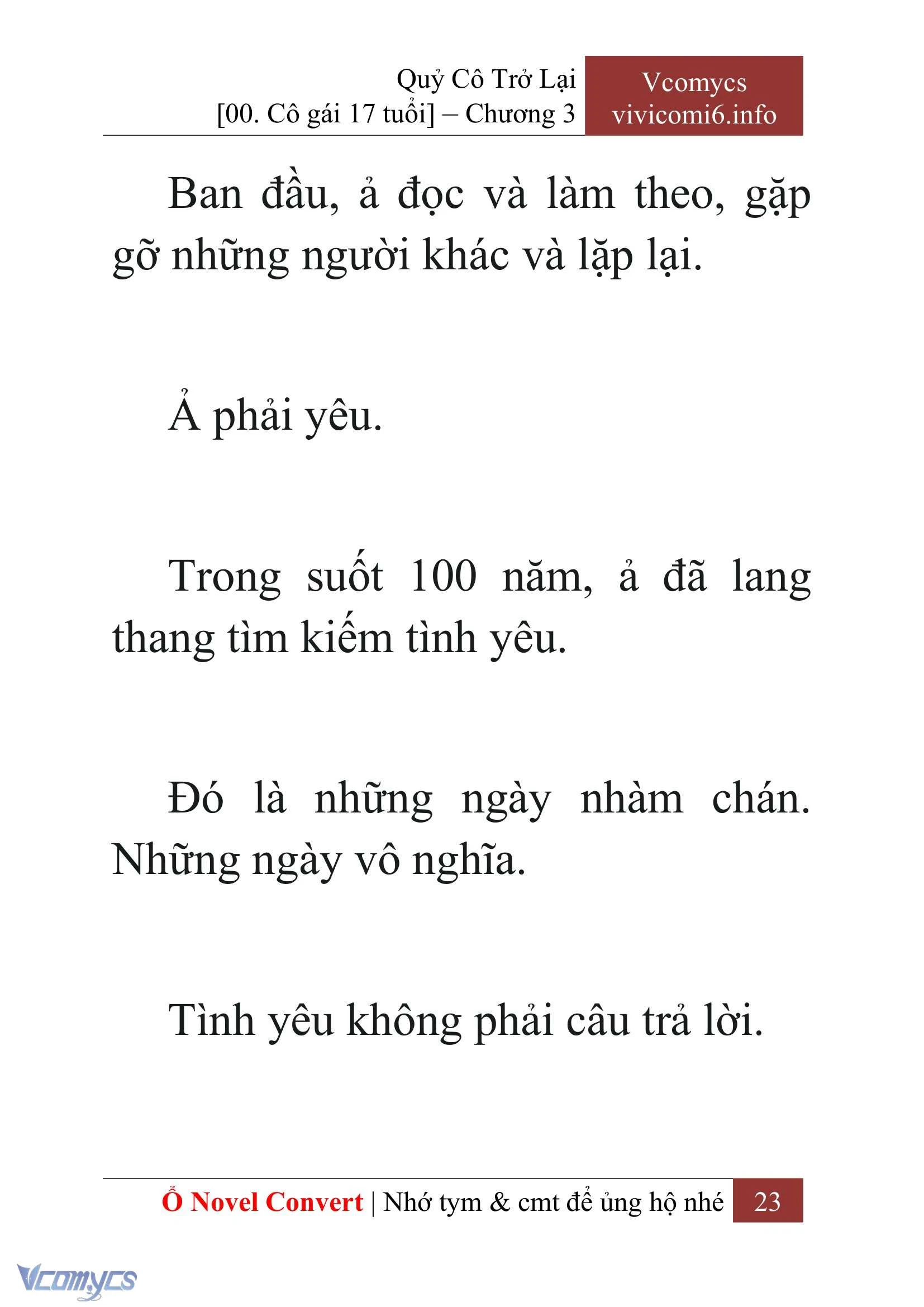 [Novel] Quý Cô Trở Lại Chapter  3 - 25