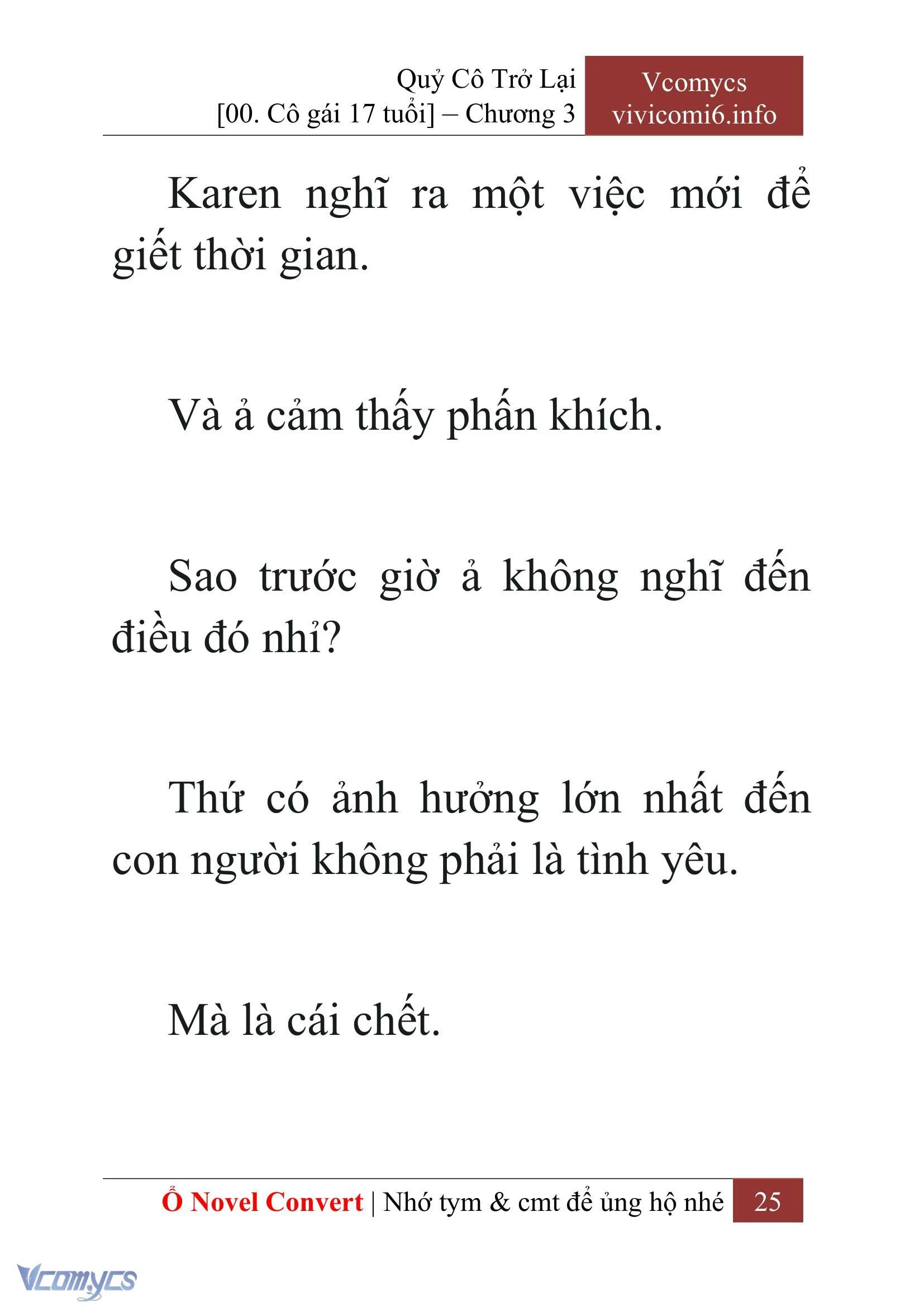 [Novel] Quý Cô Trở Lại Chapter  3 - 27