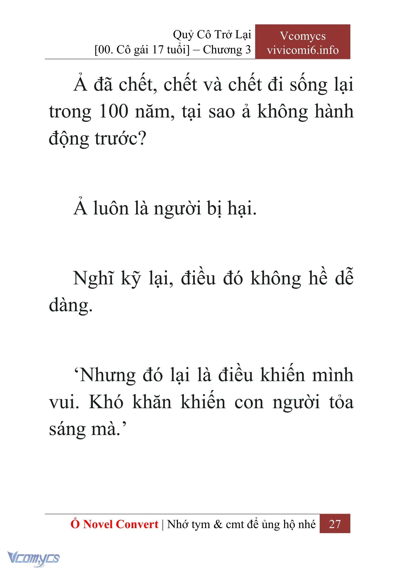 [Novel] Quý Cô Trở Lại Chapter  3 - 29